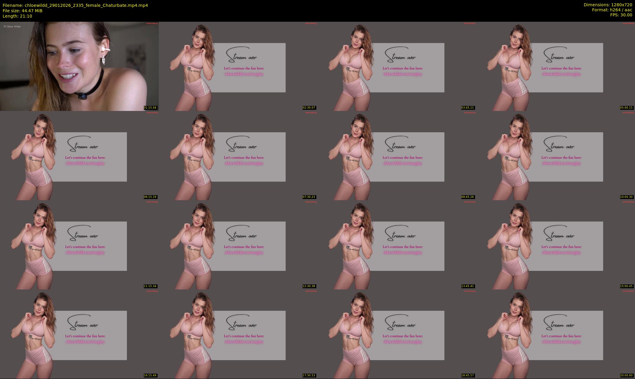 chloewildd — 22 minute Chaturbate female cam show recording, 720p, Jan 29, 2026