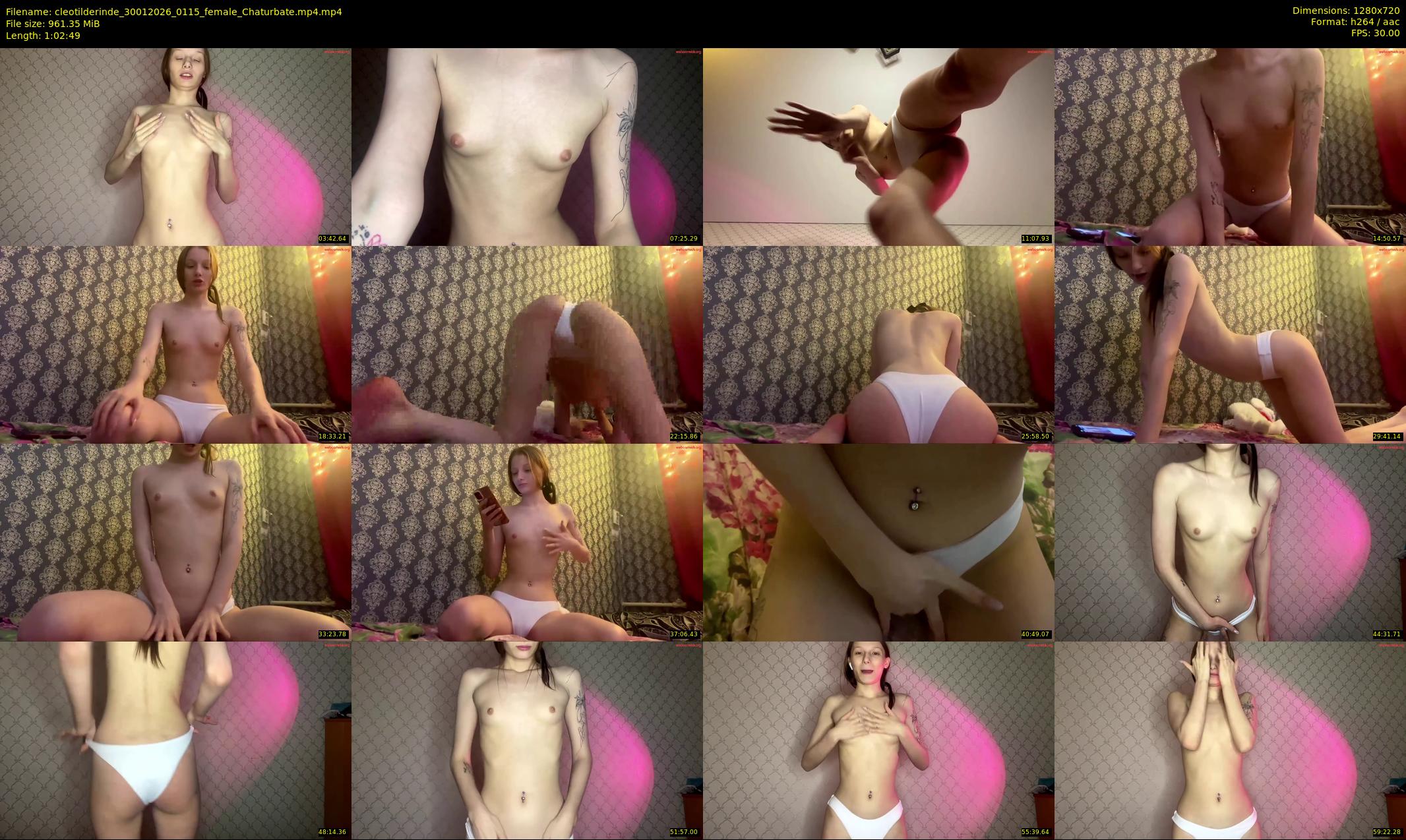 cleotilderinde — 63 minute Chaturbate female cam show recording, 720p, Jan 30, 2026