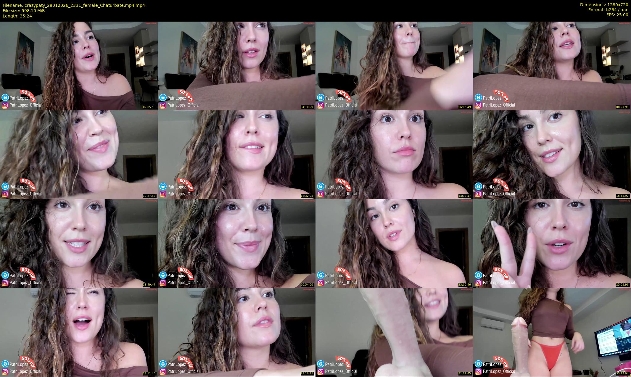 crazypaty — 36 minute Chaturbate female cam show recording, 720p, Jan 29, 2026