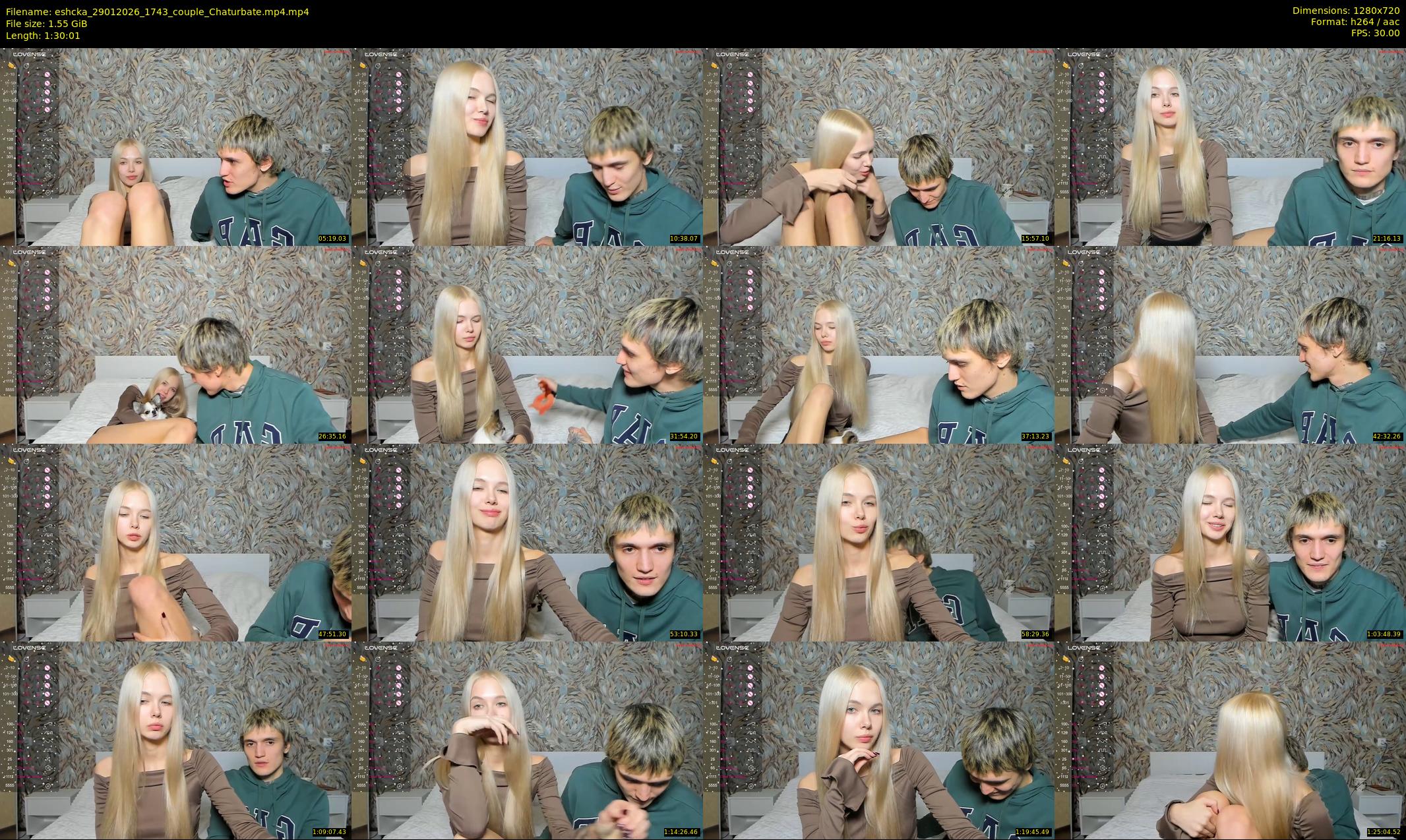 eshcka — 91 minute Chaturbate couple cam show recording, 720p, Jan 29, 2026