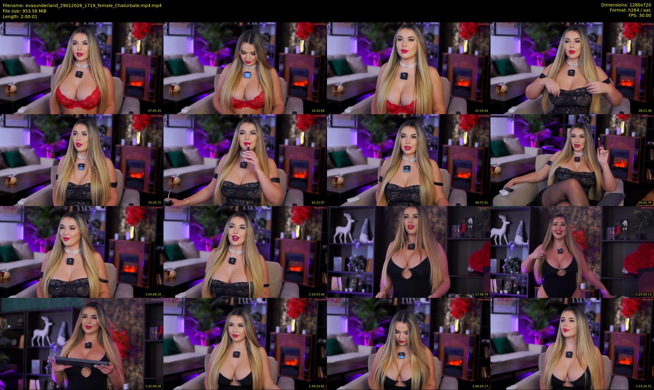 evasunderland — 121 minute Chaturbate female cam show recording, 720p, Jan 29, 2026