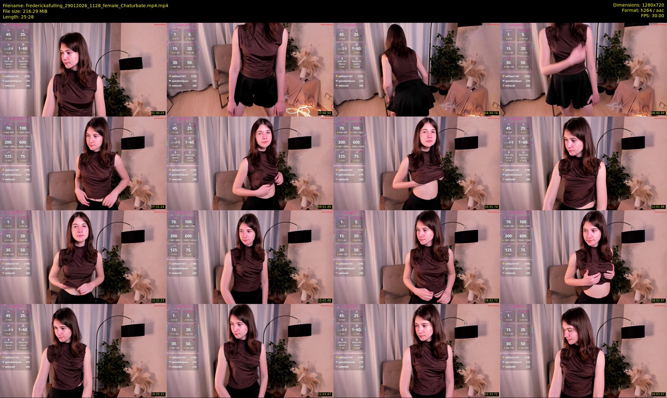 frederickafulling — 26 minute Chaturbate female cam show recording, 720p, Jan 29, 2026