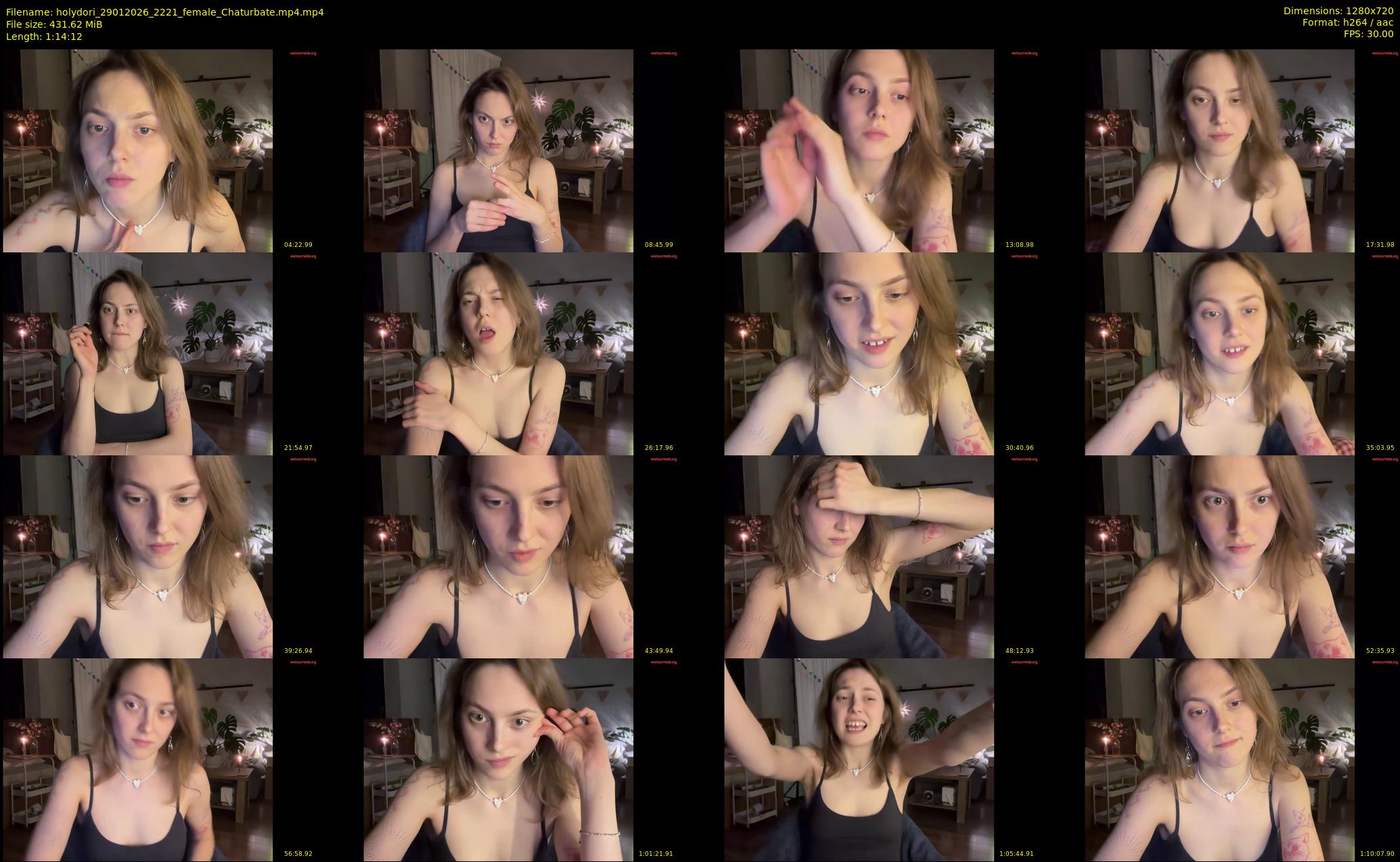 holydori — 75 minute Chaturbate female cam show recording, 720p, Jan 29, 2026