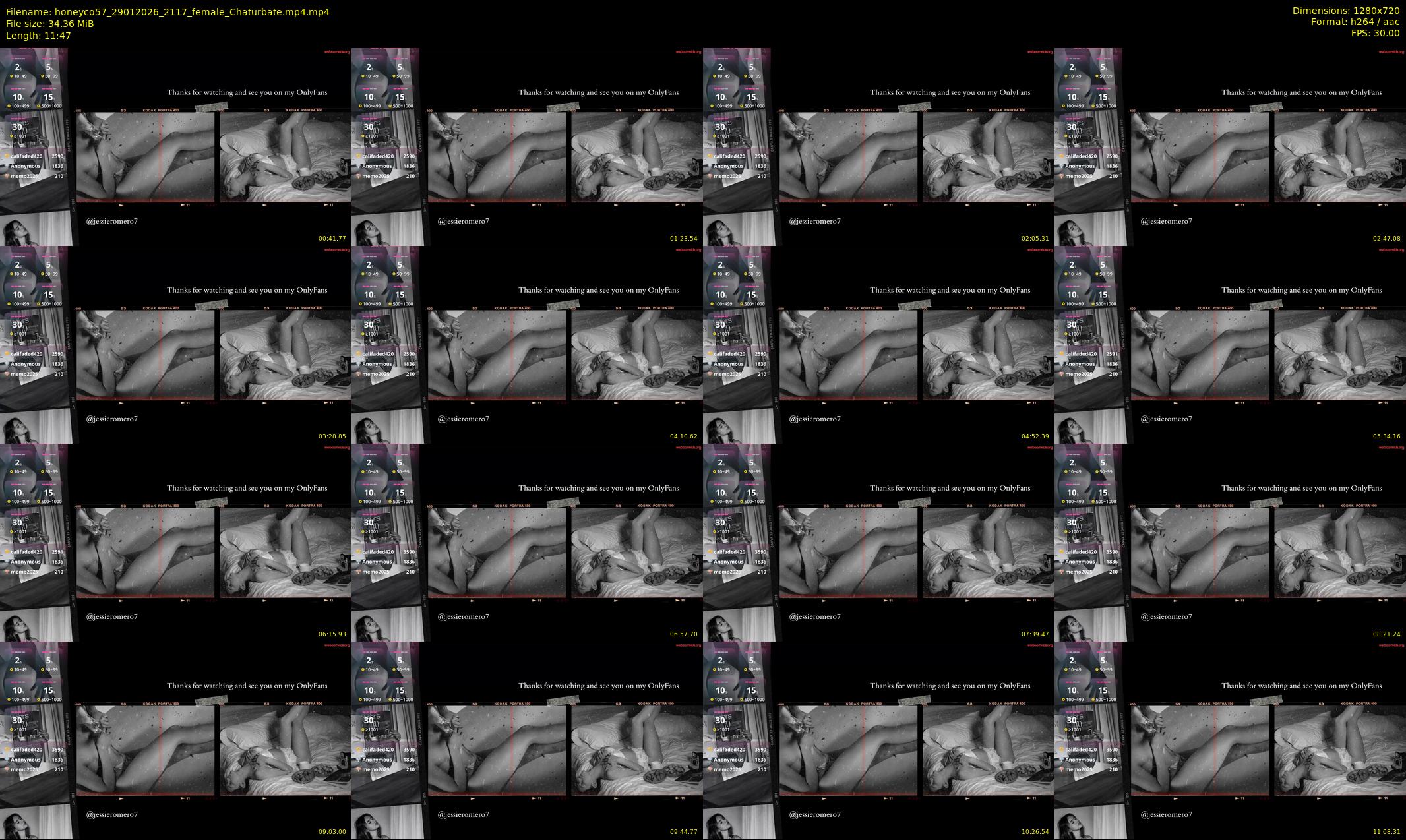 honeyco57 — 12 minute Chaturbate female cam show recording, 720p, Jan 29, 2026