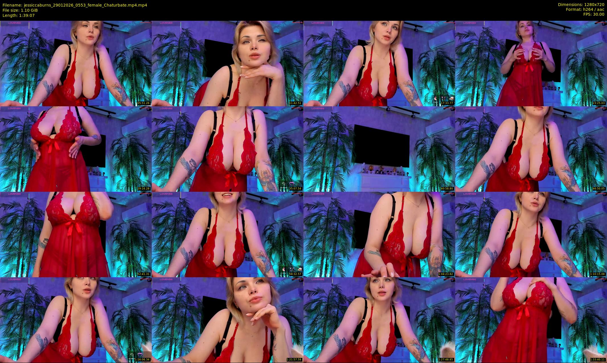 jessiccaburns — 100 minute Chaturbate female cam show recording, 720p, Jan 29, 2026