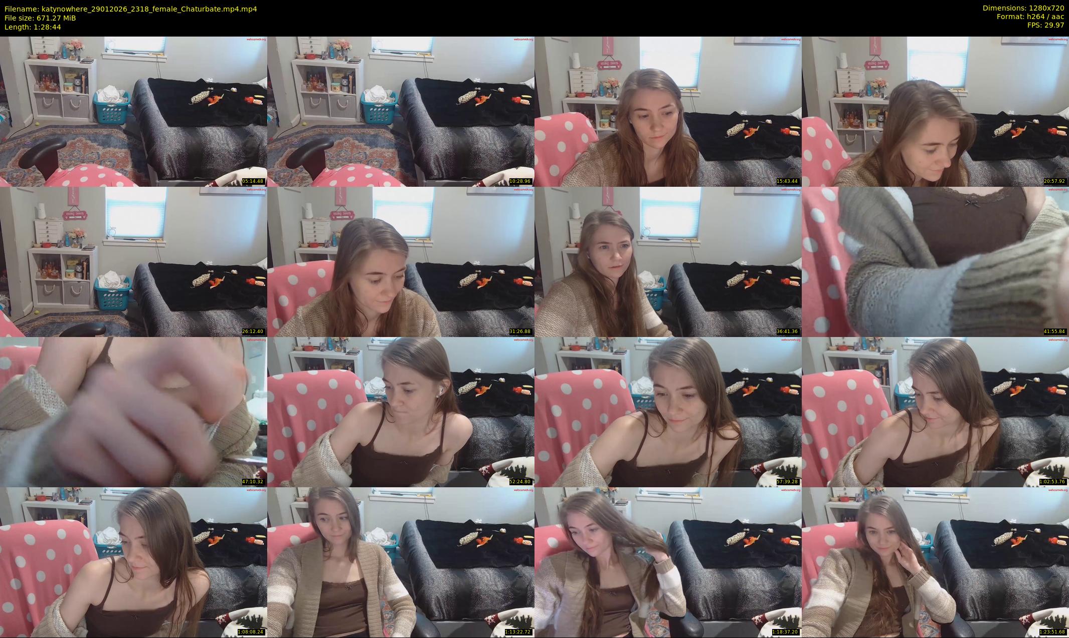 katynowhere — 89 minute Chaturbate female cam show recording, 720p, Jan 29, 2026