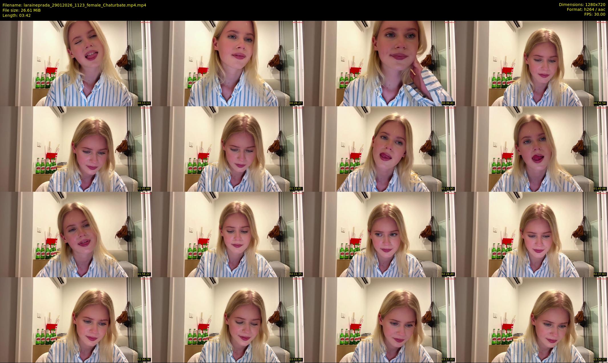 laraineprada — 4 minute Chaturbate female cam show recording, 720p, Jan 29, 2026