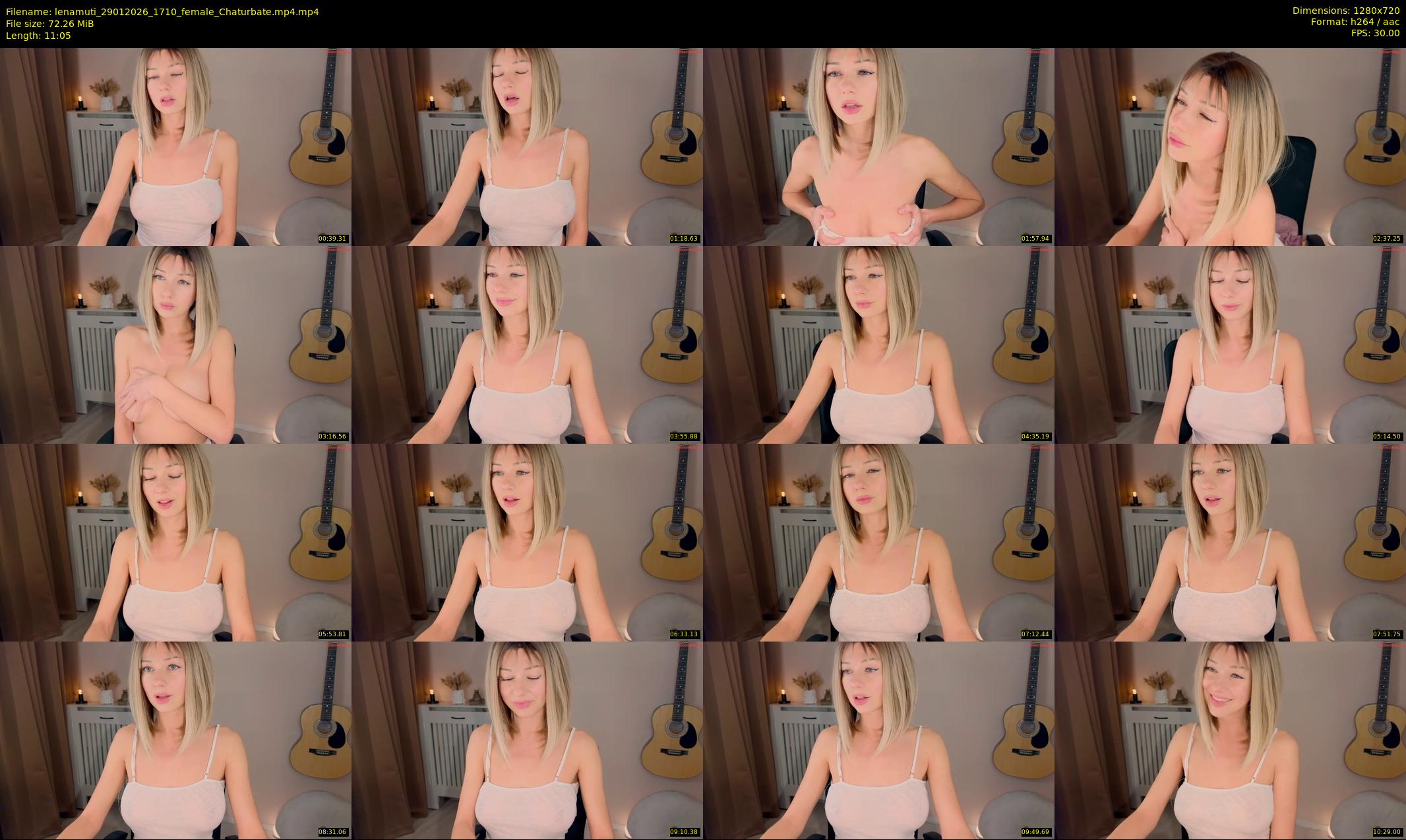 lenamuti — 12 minute Chaturbate female cam show recording, 720p, Jan 29, 2026
