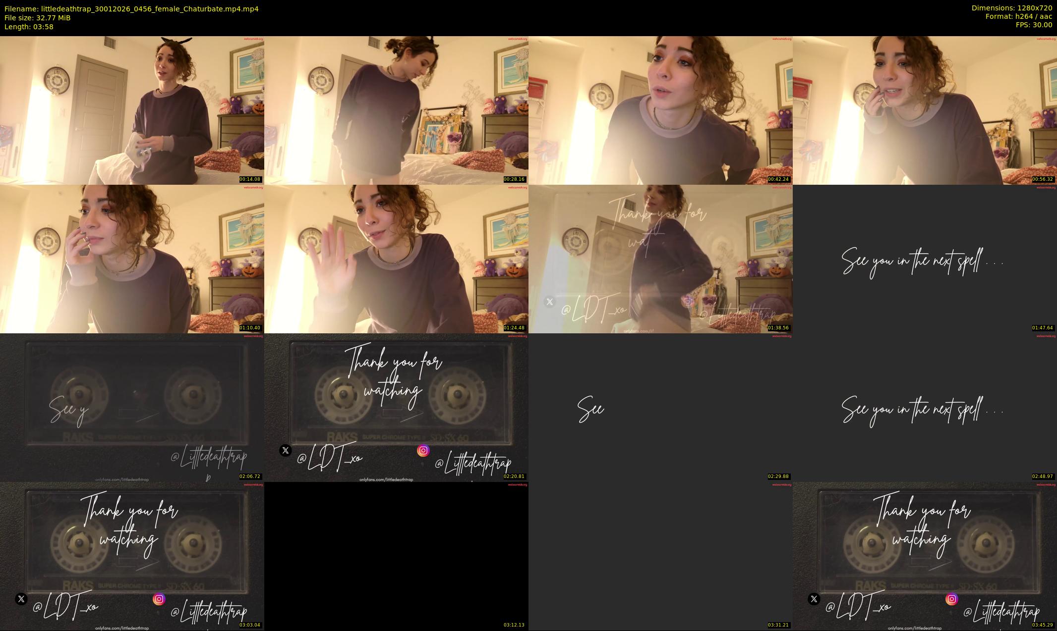 littledeathtrap — 4 minute Chaturbate female cam show recording, 720p, Jan 30, 2026