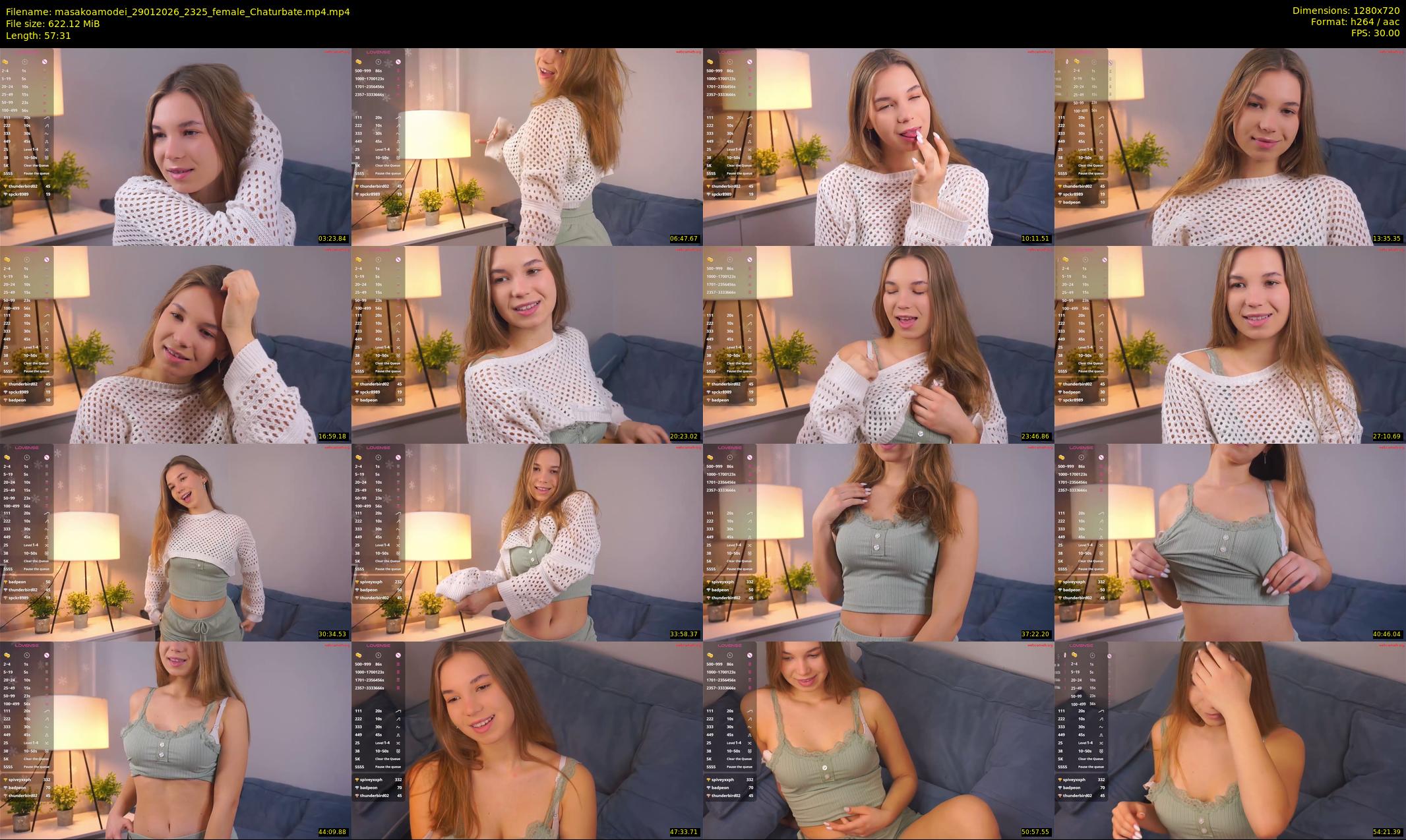 masakoamodei — 58 minute Chaturbate female cam show recording, 720p, Jan 29, 2026