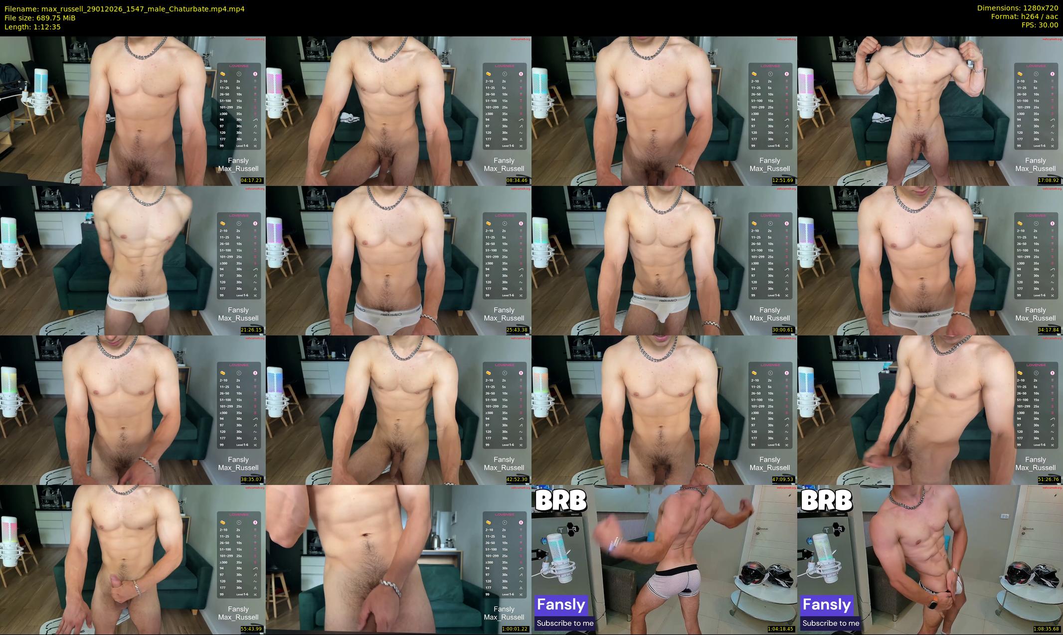 max_russell — 73 minute Chaturbate male cam show recording, 720p, Jan 29, 2026