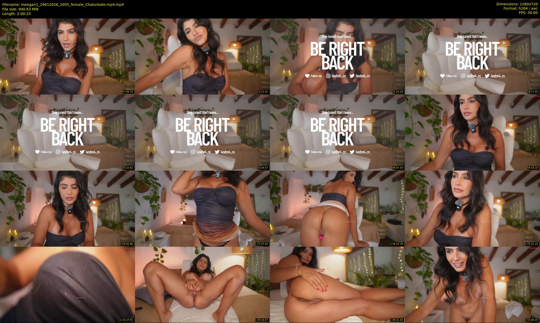 meegan1 — 121 minute Chaturbate female cam show recording, 720p, Jan 29, 2026