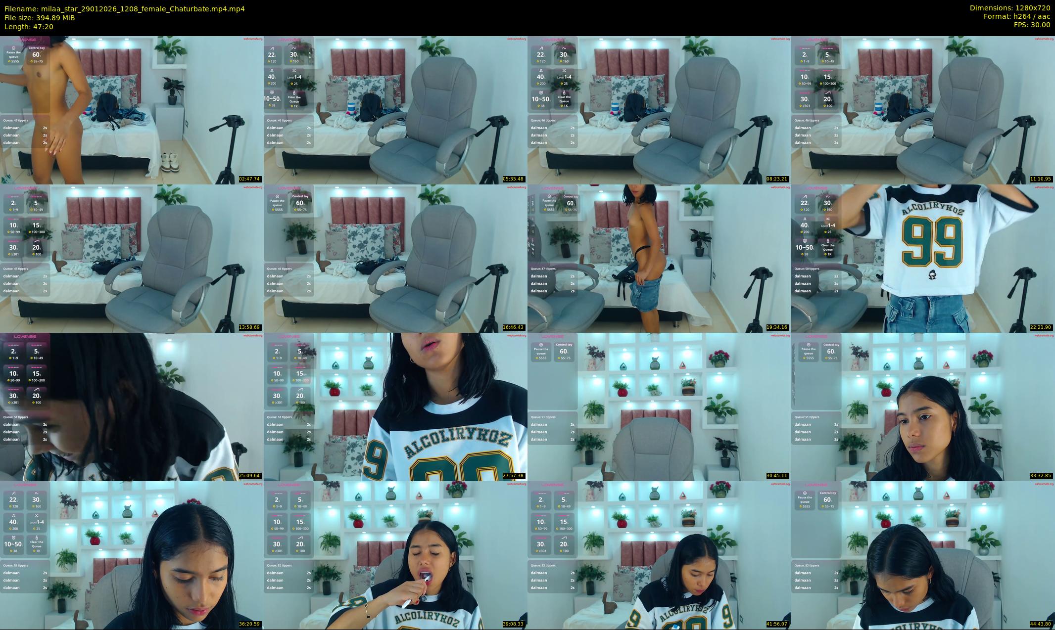 milaa_star — 48 minute Chaturbate female cam show recording, 720p, Jan 29, 2026