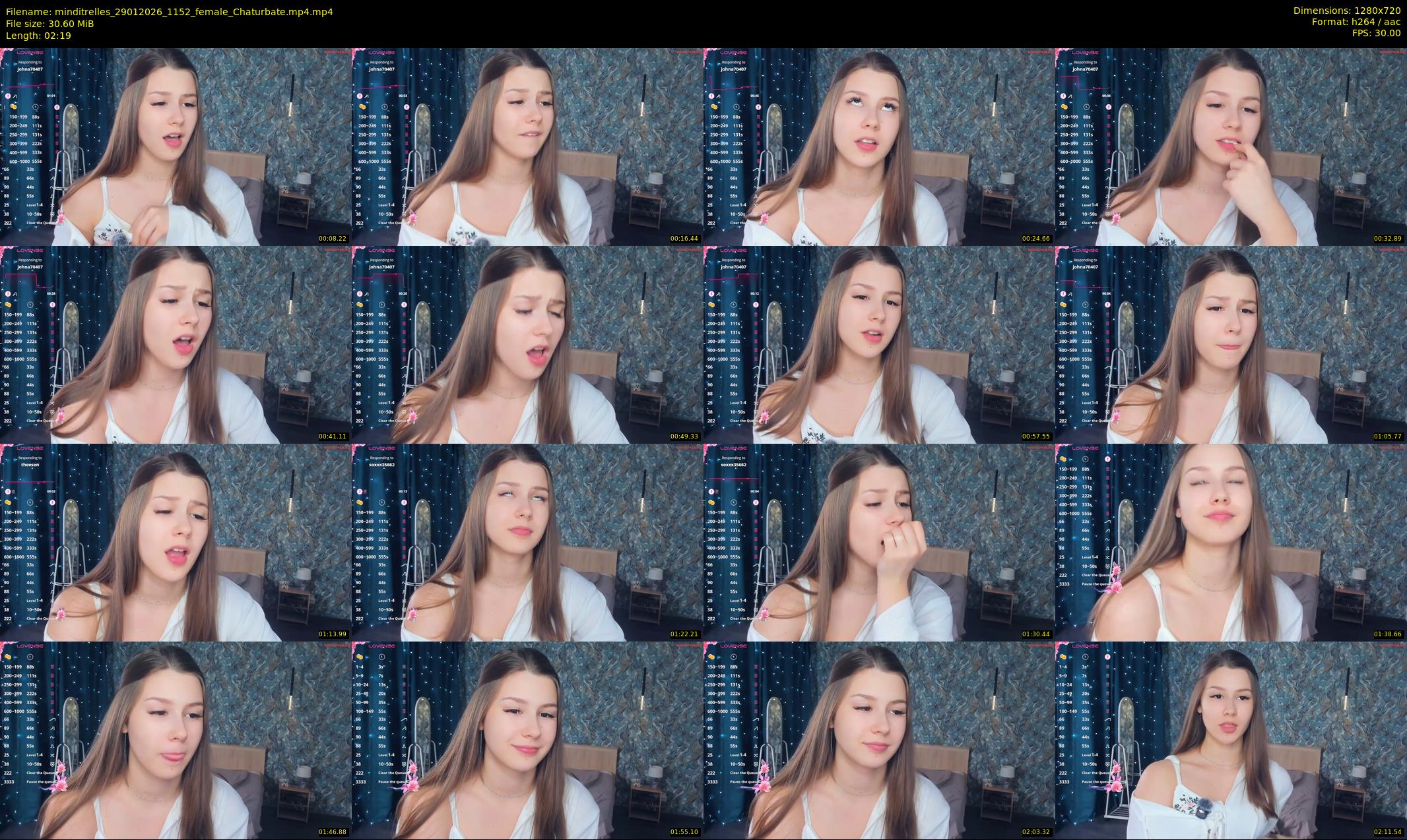 minditrelles — 3 minute Chaturbate female cam show recording, 720p, Jan 29, 2026