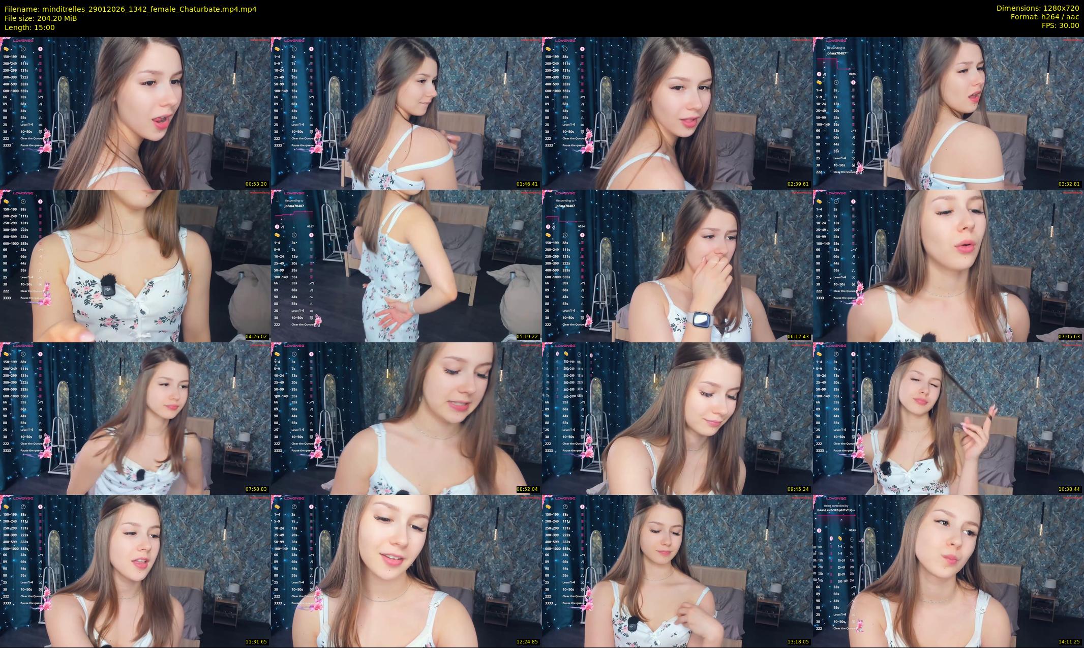 minditrelles — 15 minute Chaturbate female cam show recording, 720p, Jan 29, 2026
