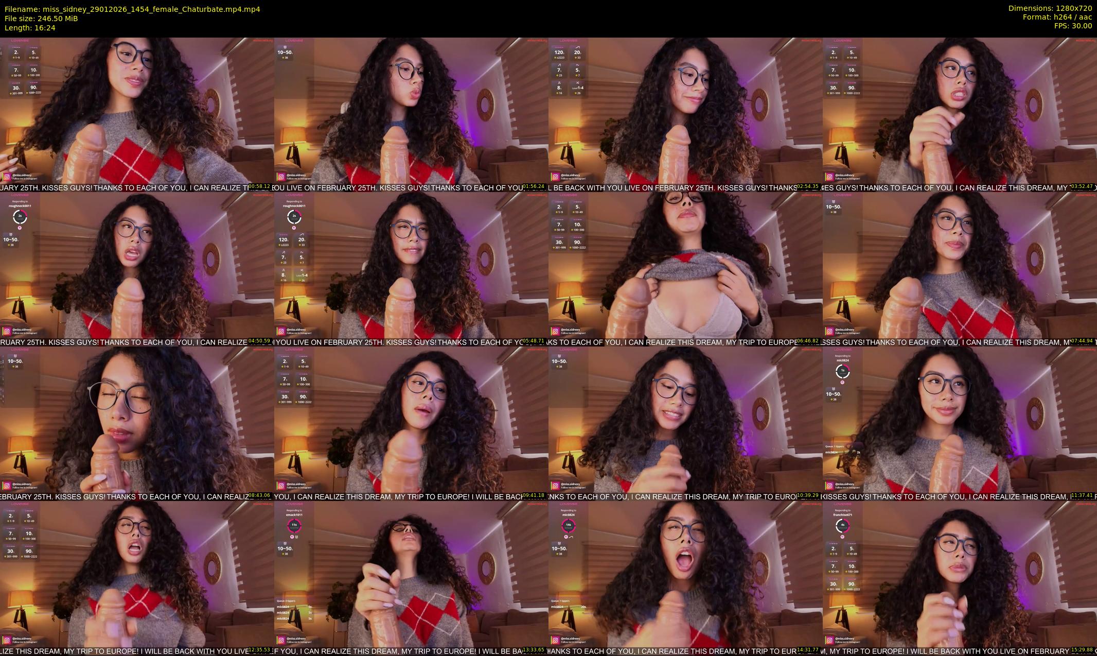 miss_sidney — 17 minute Chaturbate female cam show recording, 720p, Jan 29, 2026