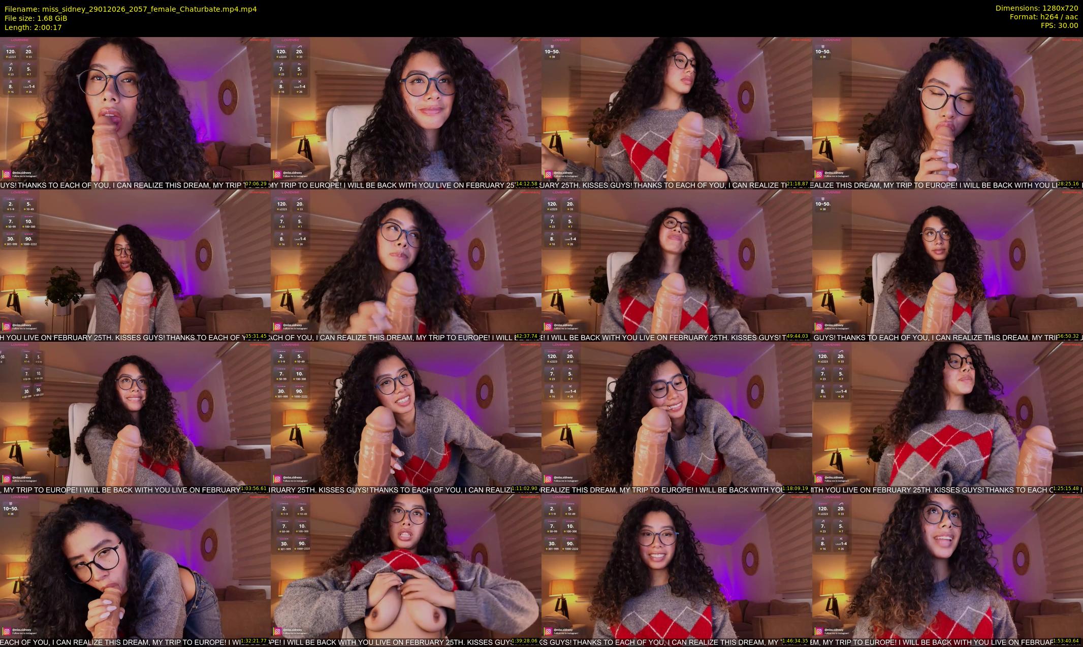 miss_sidney — 121 minute Chaturbate female cam show recording, 720p, Jan 29, 2026