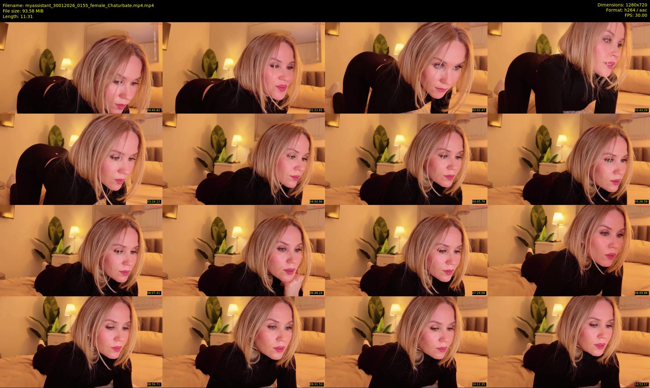 myassistant — 12 minute Chaturbate female cam show recording, 720p, Jan 30, 2026