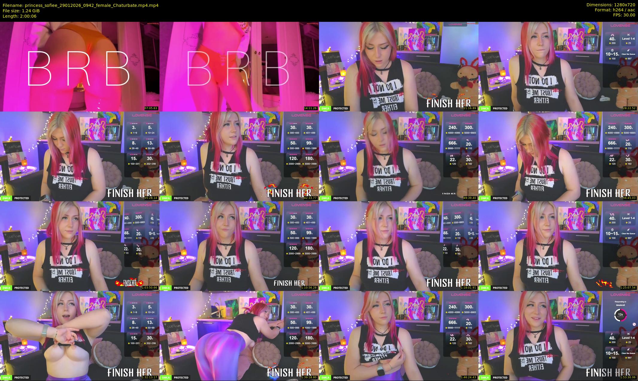 princess_sofiee — 121 minute Chaturbate female cam show recording, 720p, Jan 29, 2026
