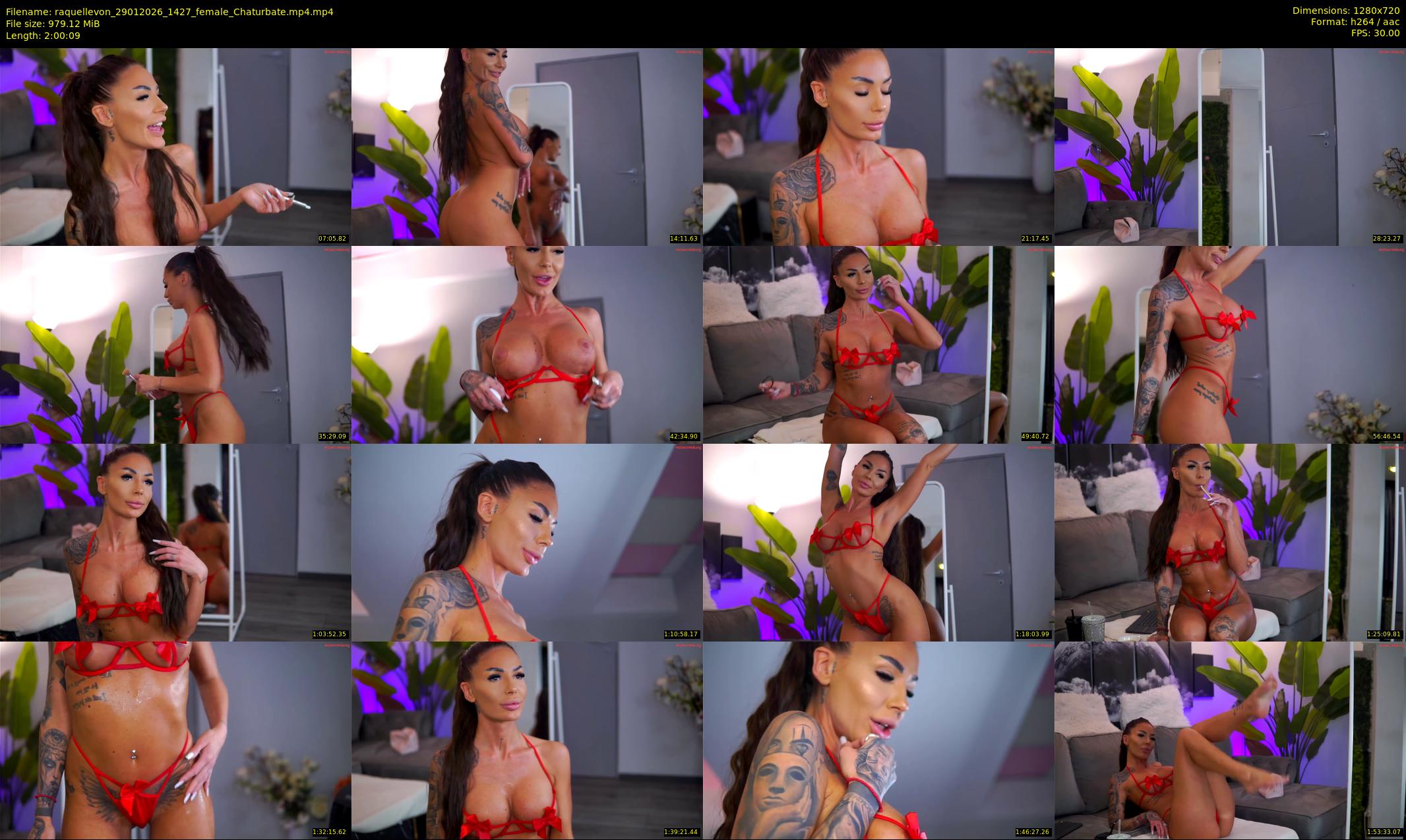 raquellevon — 121 minute Chaturbate female cam show recording, 720p, Jan 29, 2026