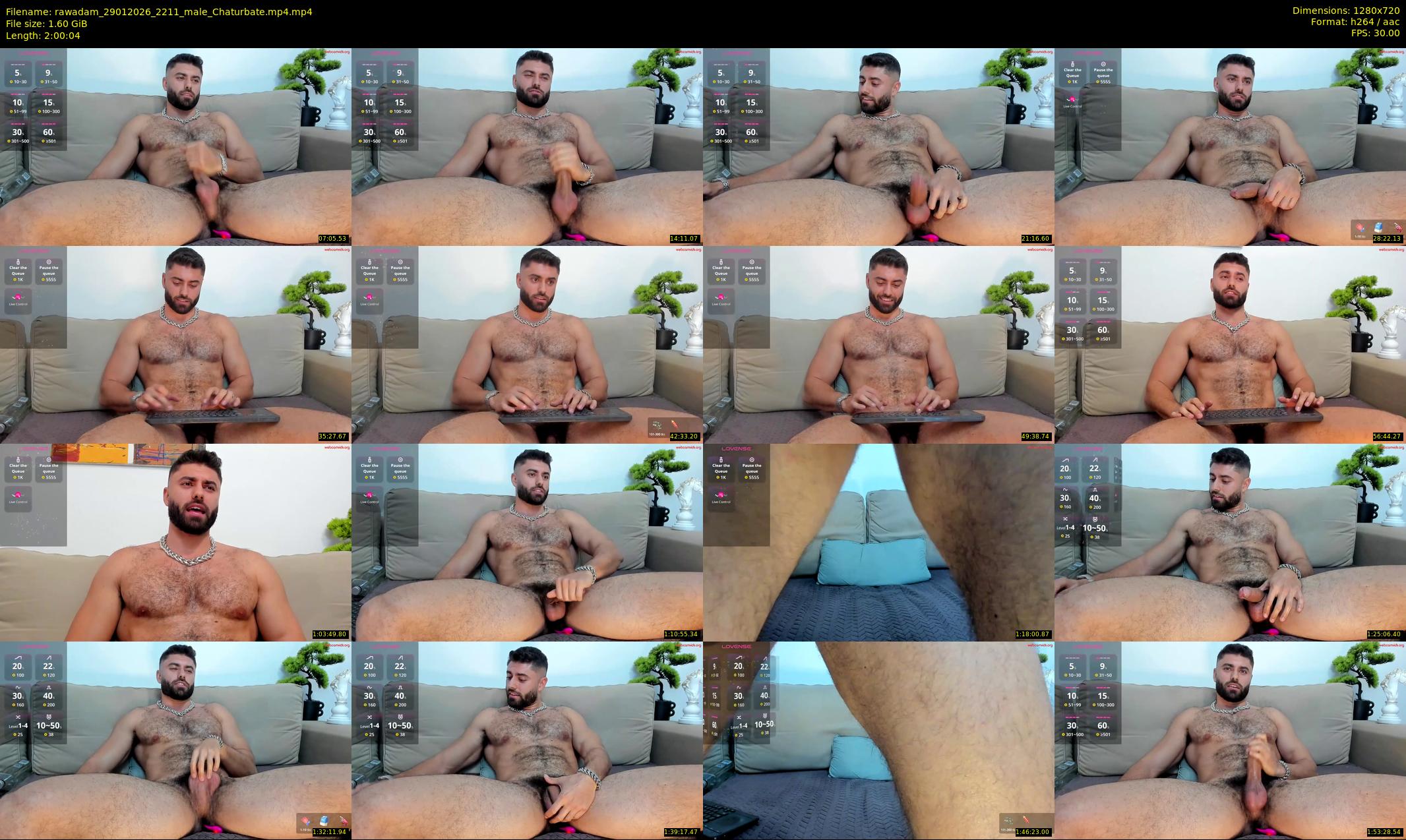 rawadam — 121 minute Chaturbate male cam show recording, 720p, Jan 29, 2026