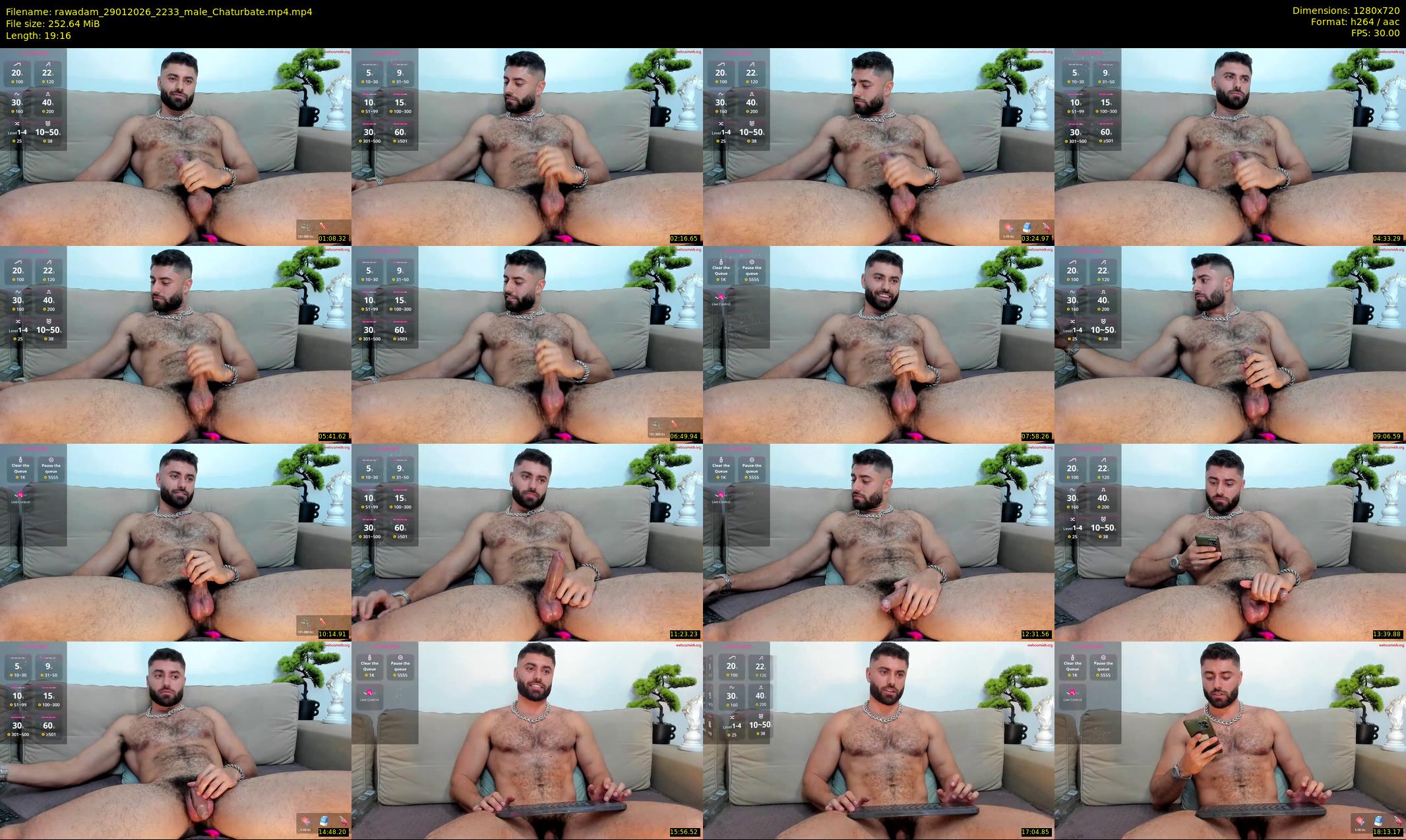 rawadam — 20 minute Chaturbate male cam show recording, 720p, Jan 29, 2026