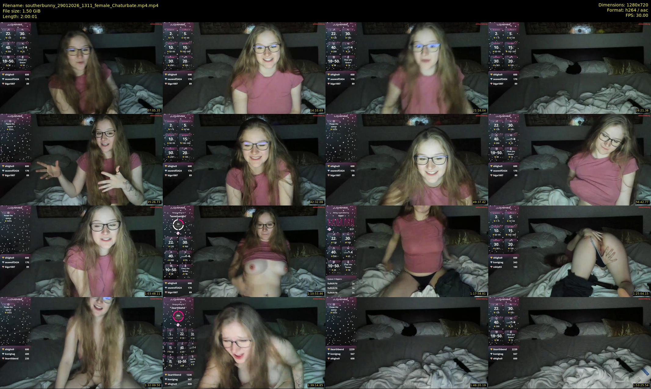 southerbunny — 121 minute Chaturbate female cam show recording, 720p, Jan 29, 2026
