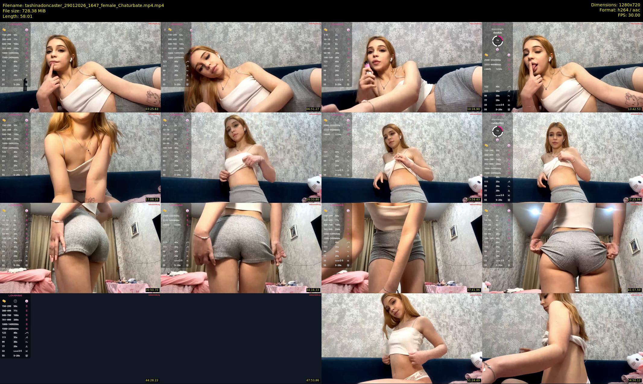 tashinadoncaster — 59 minute Chaturbate female cam show recording, 720p, Jan 29, 2026