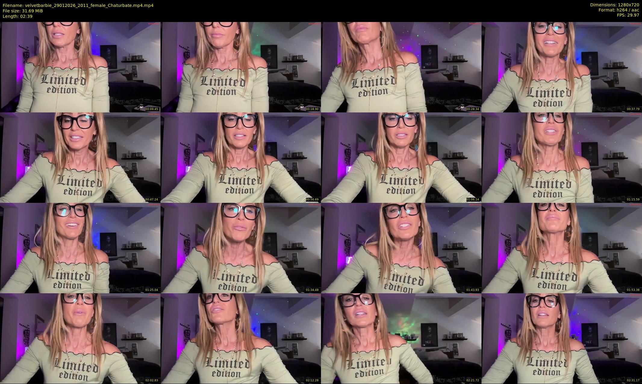 velvetbarbie — 3 minute Chaturbate female cam show recording, 720p, Jan 29, 2026