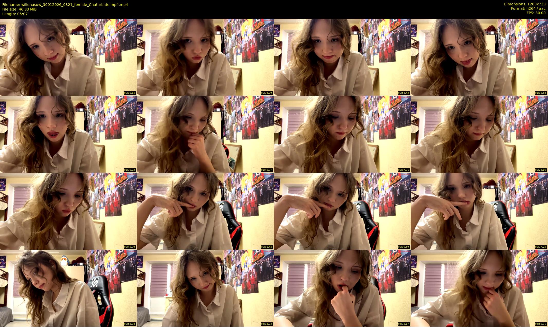willenasow — 6 minute Chaturbate female cam show recording, 720p, Jan 30, 2026