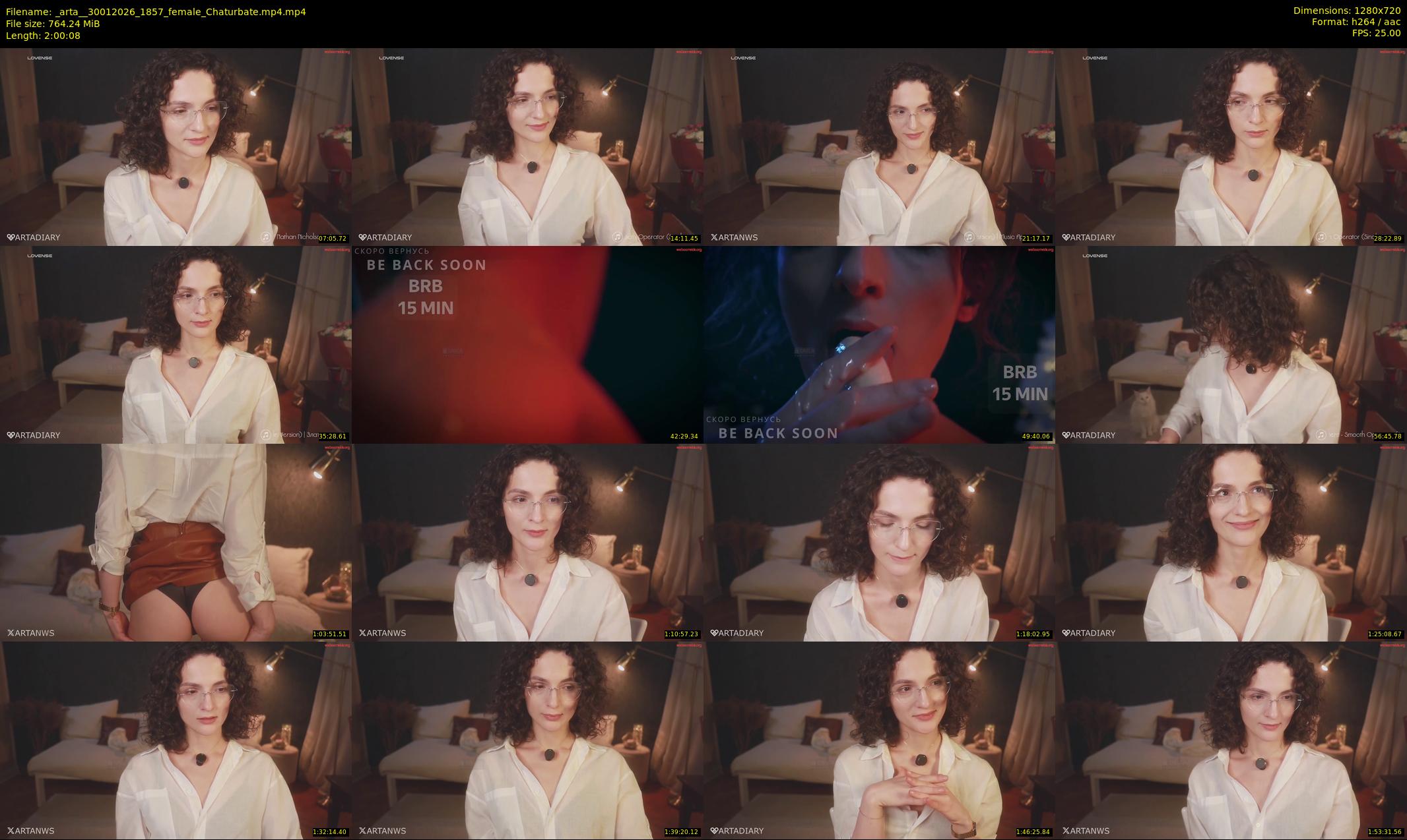 _arta_ — 121 minute Chaturbate female cam show recording, 720p, Jan 30, 2026