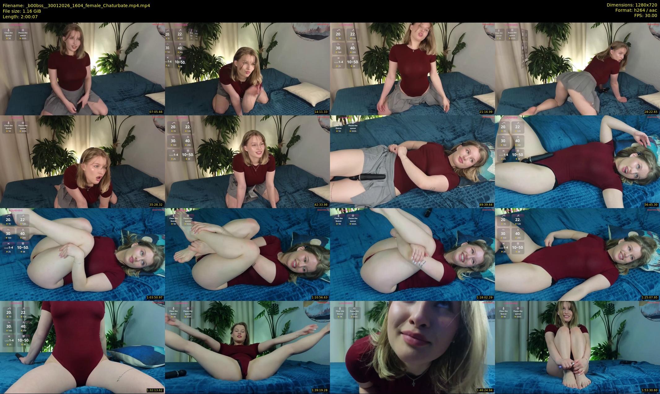 _b00bss_ — 121 minute Chaturbate female cam show recording, 720p, Jan 30, 2026