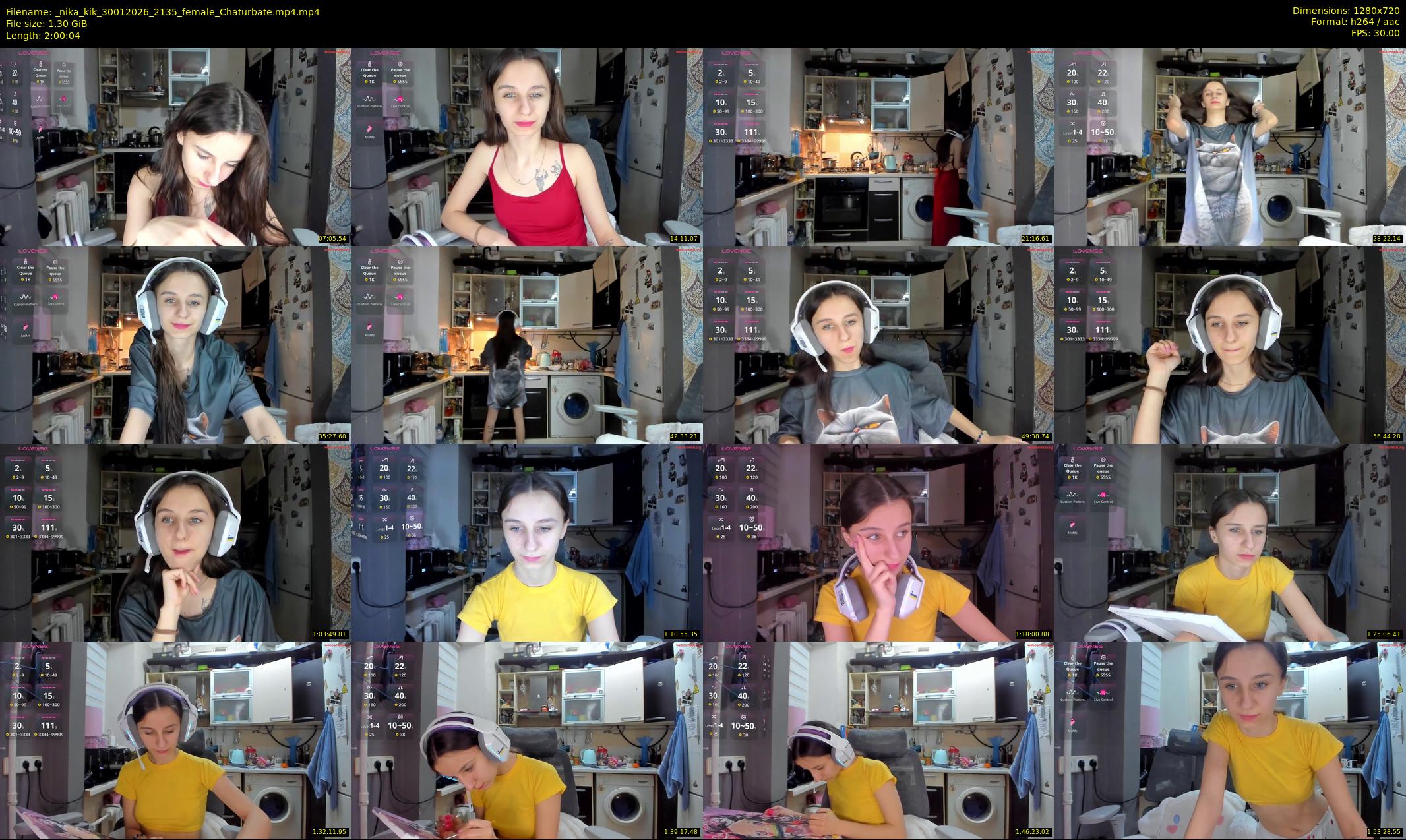 _nika_kik — 121 minute Chaturbate female cam show recording, 720p, Jan 30, 2026
