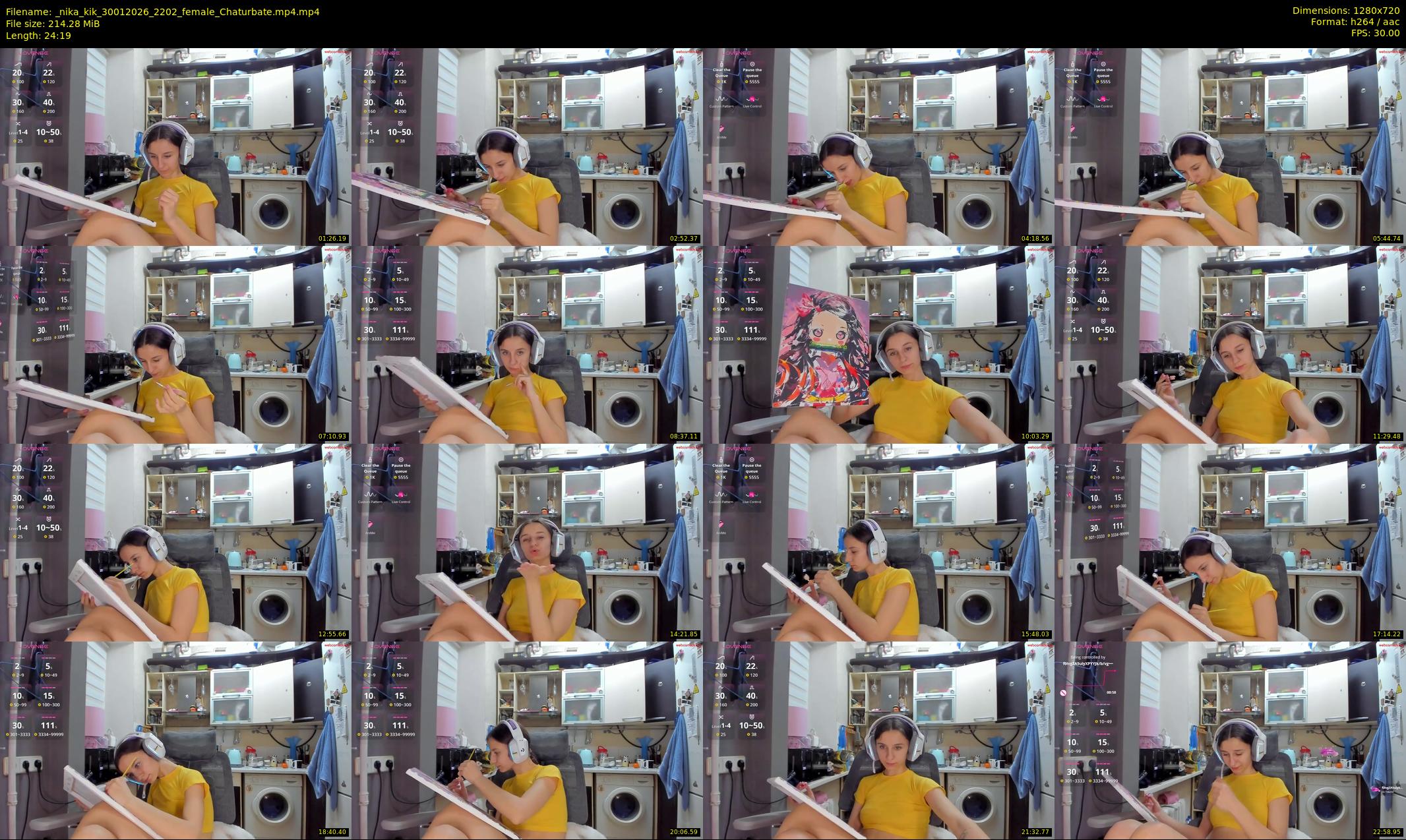 _nika_kik — 25 minute Chaturbate female cam show recording, 720p, Jan 30, 2026