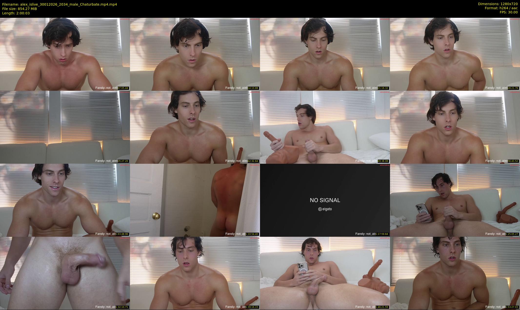 alex_islive — 121 minute Chaturbate male cam show recording, 720p, Jan 30, 2026