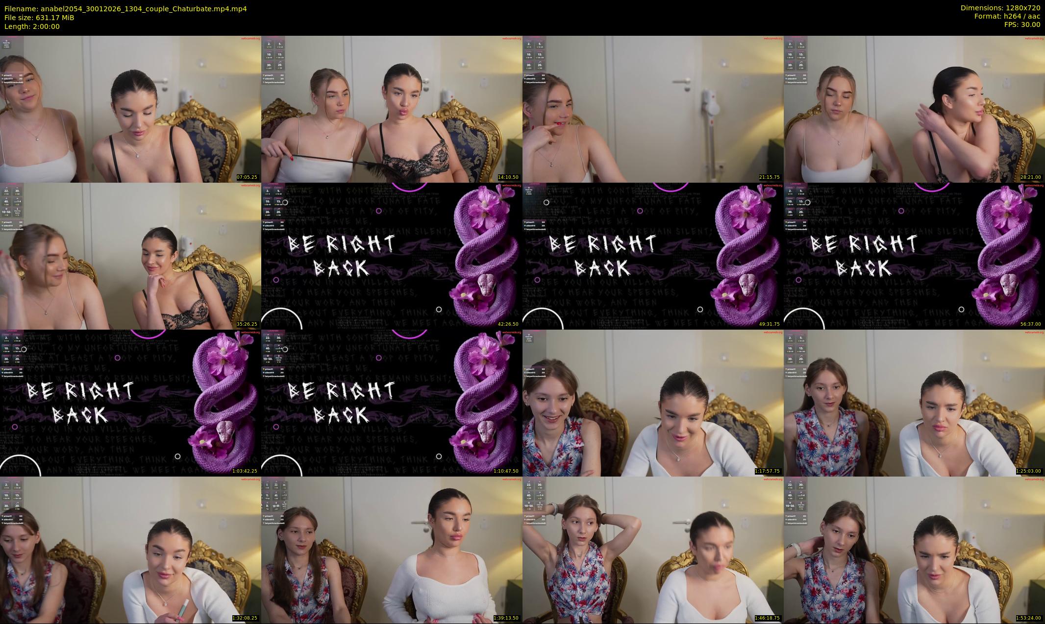 anabel2054 — 120 minute Chaturbate female cam show recording, 720p, Jan 30, 2026