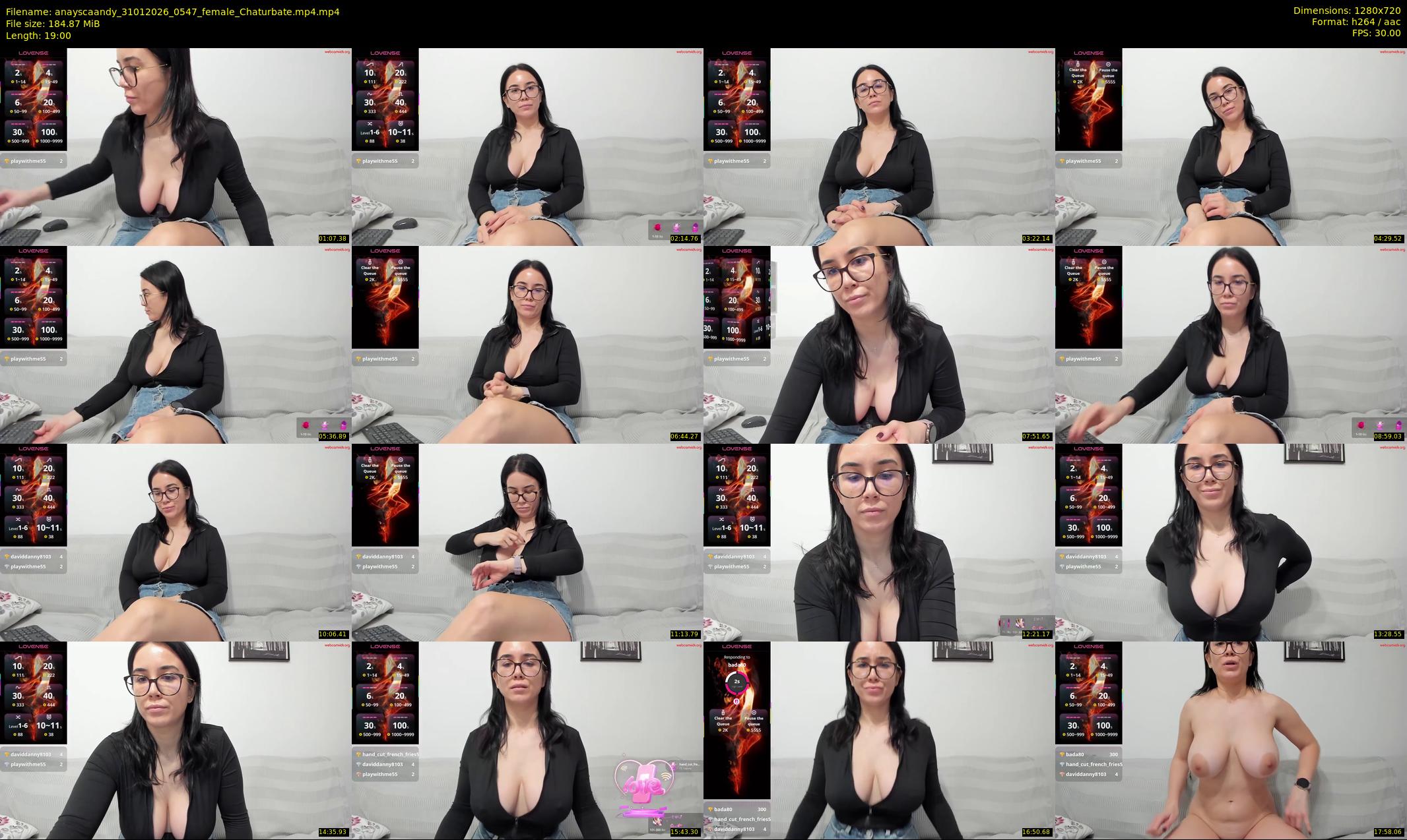 anayscaandy — 19 minute Chaturbate female cam show recording, 720p, Jan 31, 2026