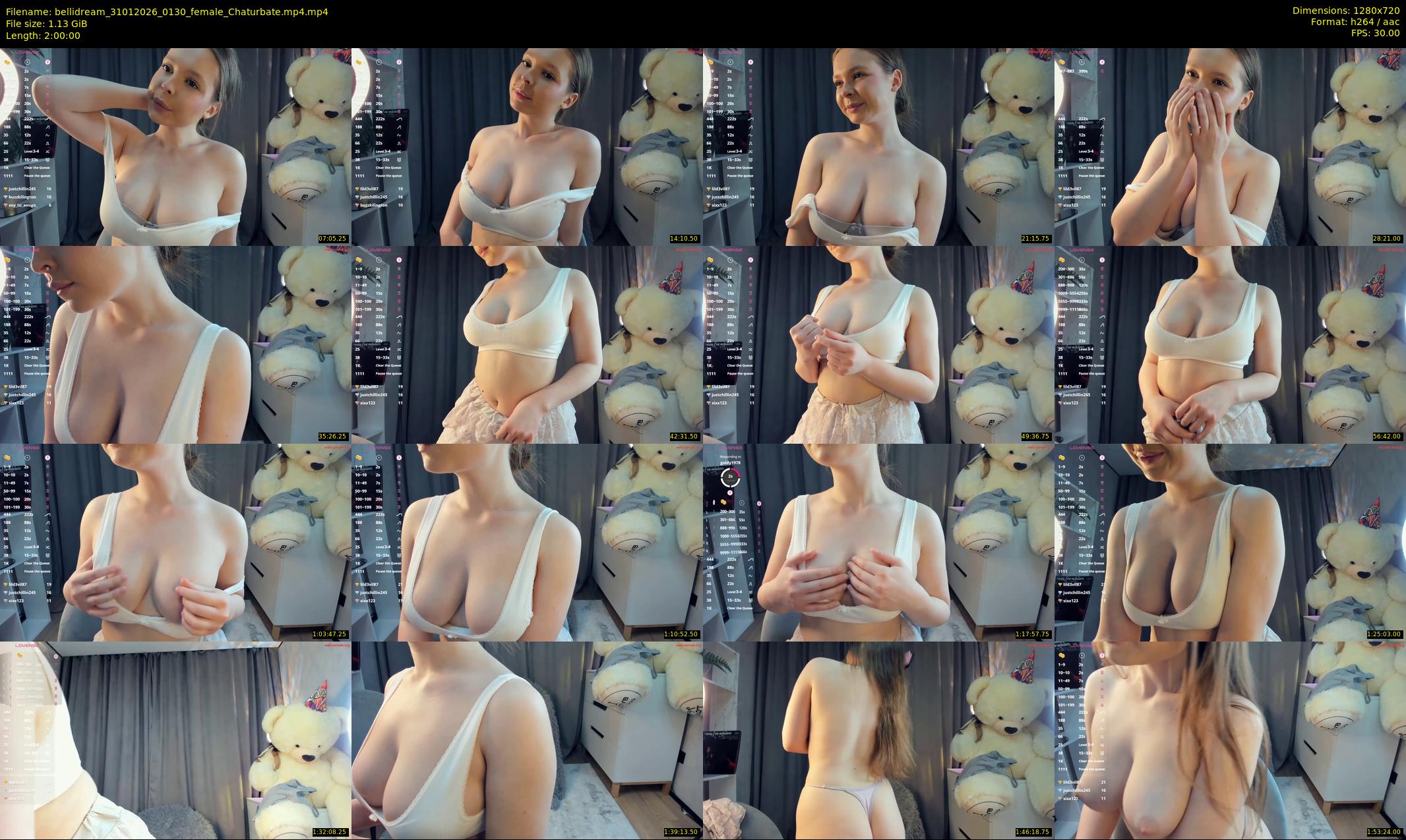 bellidream — 120 minute Chaturbate female cam show recording, 720p, Jan 31, 2026