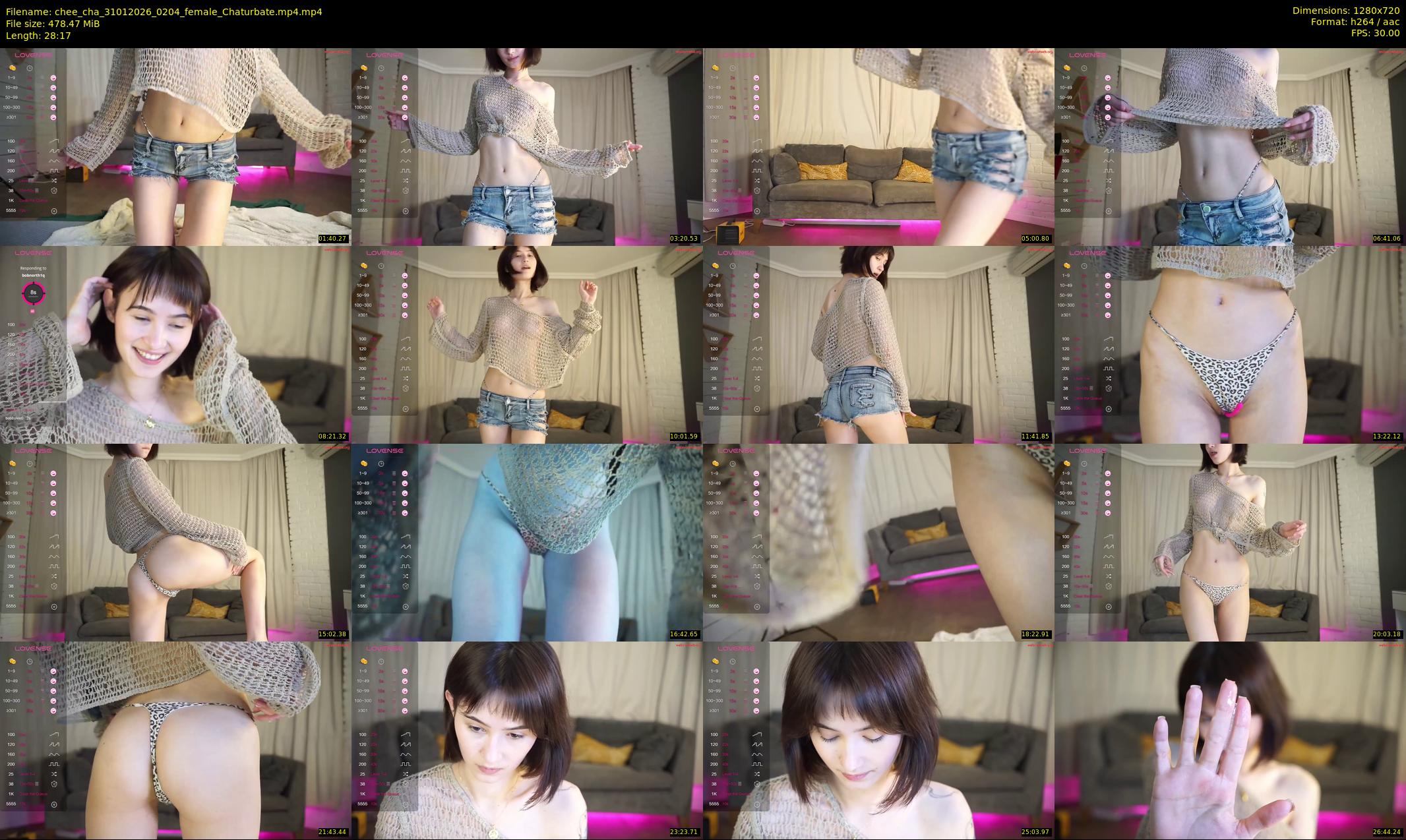 chee_cha — 29 minute Chaturbate female cam show recording, 720p, Jan 31, 2026