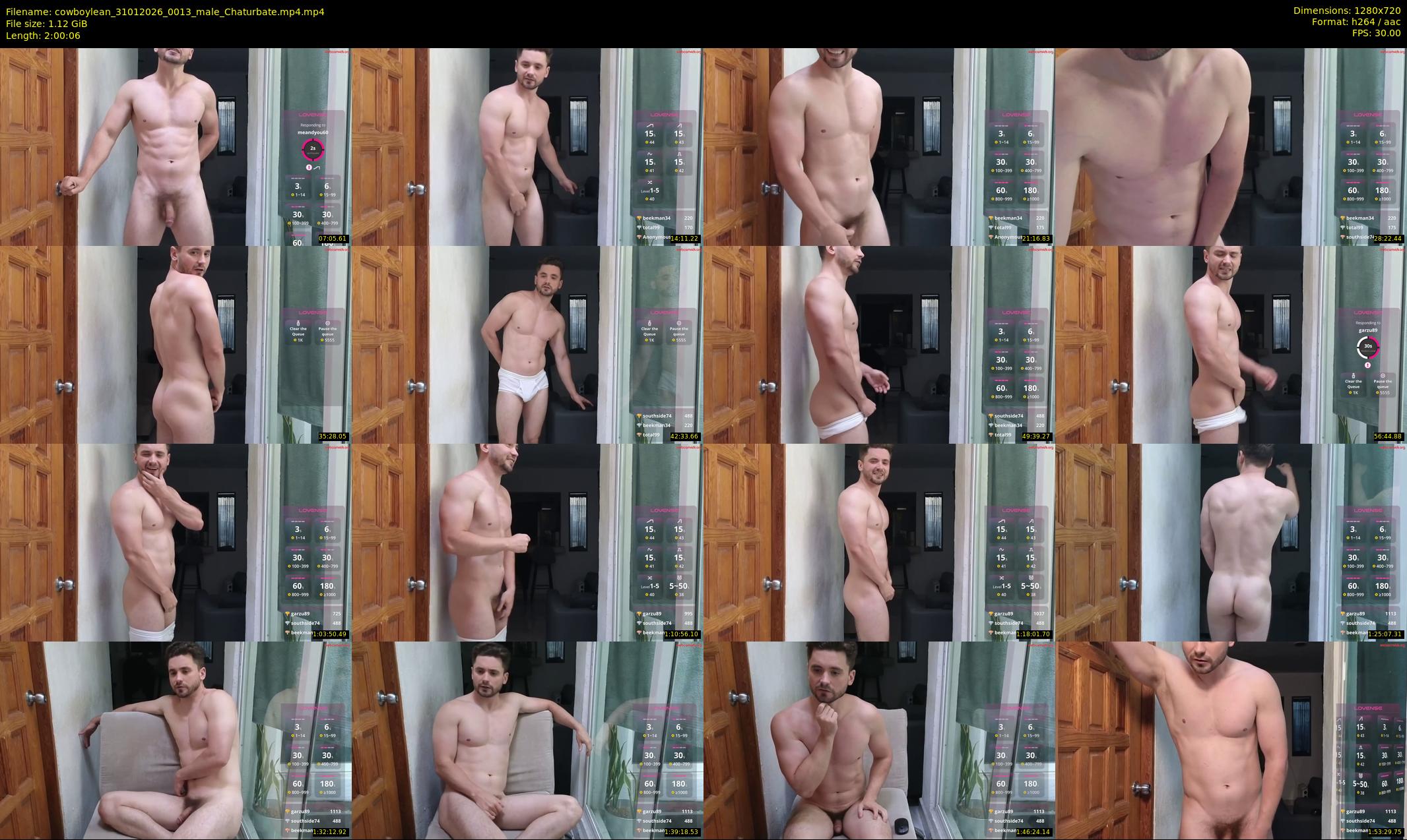cowboylean — 121 minute Chaturbate male cam show recording, 720p, Jan 31, 2026