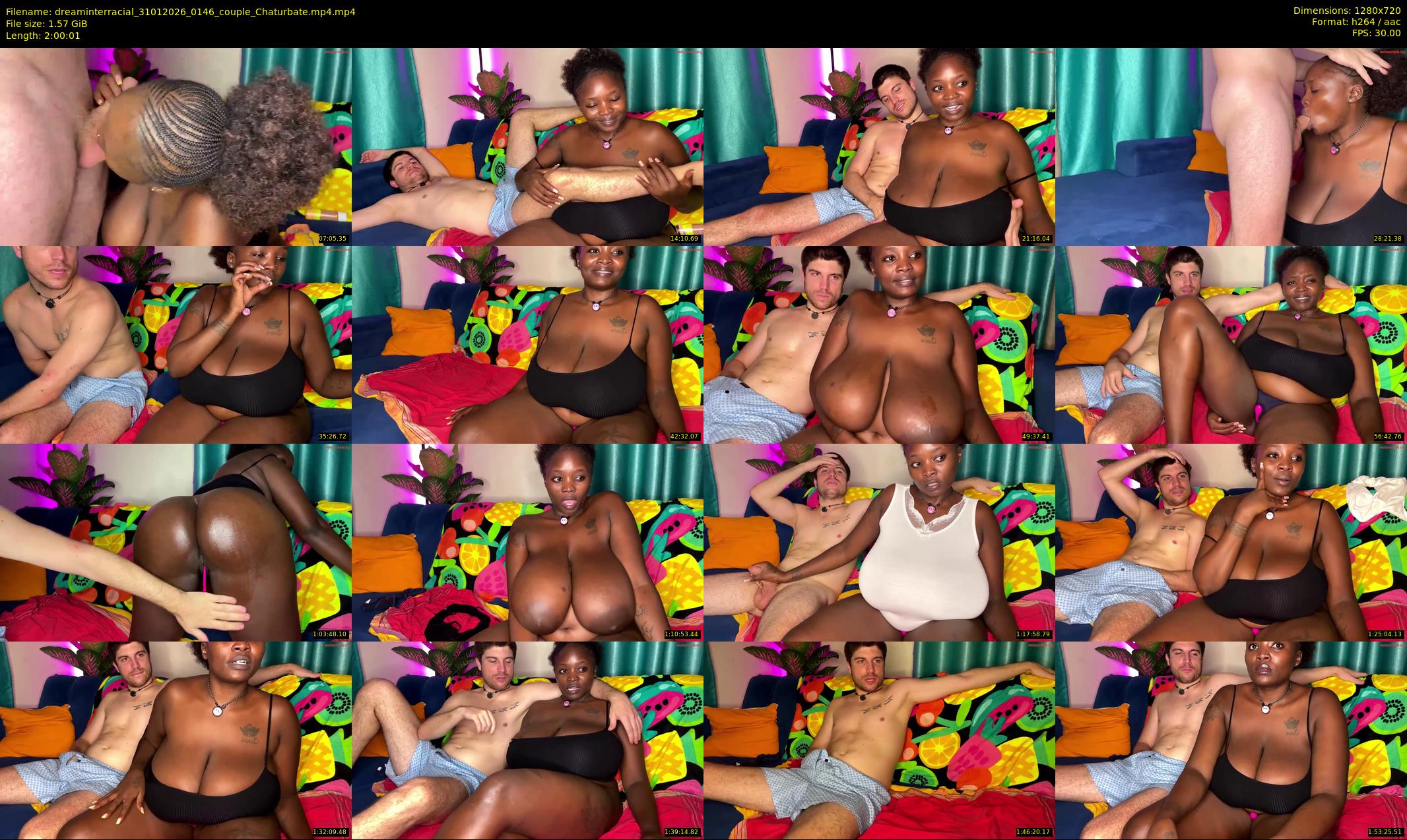 dreaminterracial — 121 minute Chaturbate couple cam show recording, 720p, Jan 31, 2026