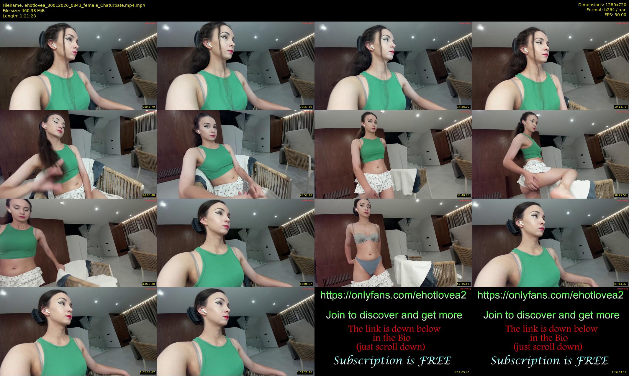 ehotlovea — 82 minute Chaturbate female cam show recording, 720p, Jan 30, 2026