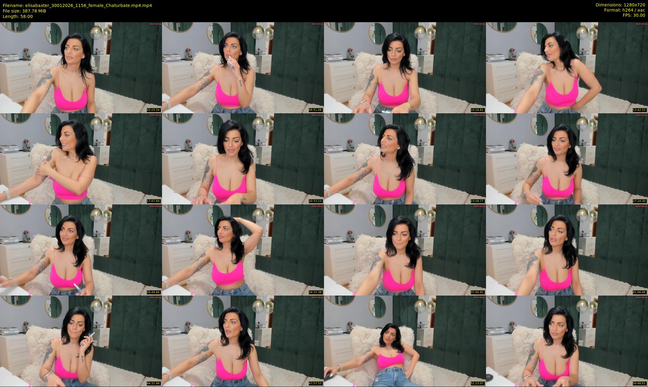 elisabaxter — 58 minute Chaturbate female cam show recording, 720p, Jan 30, 2026