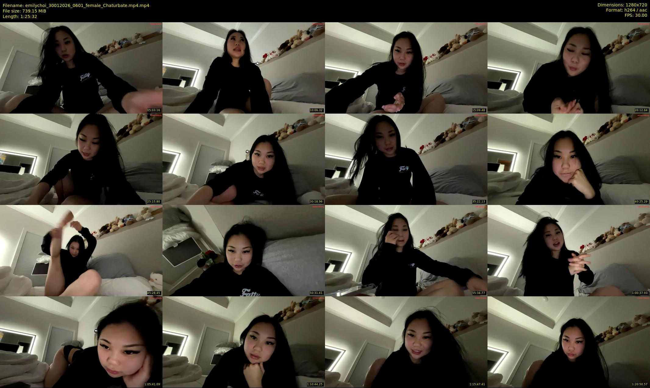 emilychoi — 86 minute Chaturbate female cam show recording, 720p, Jan 30, 2026