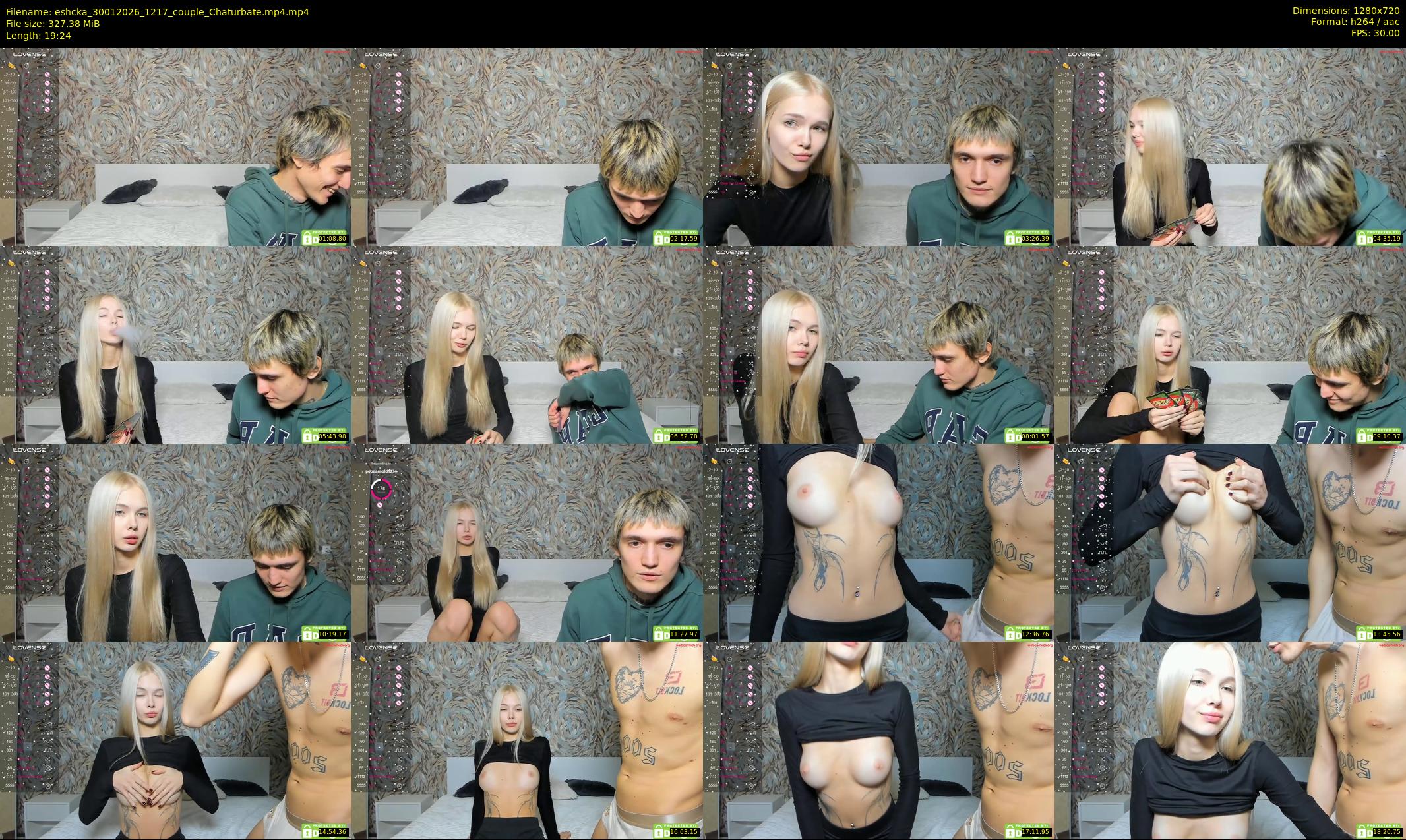 eshcka — 20 minute Chaturbate couple cam show recording, 720p, Jan 30, 2026