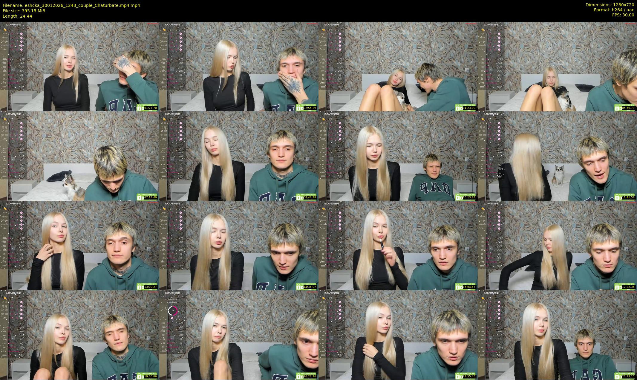 eshcka — 25 minute Chaturbate couple cam show recording, 720p, Jan 30, 2026