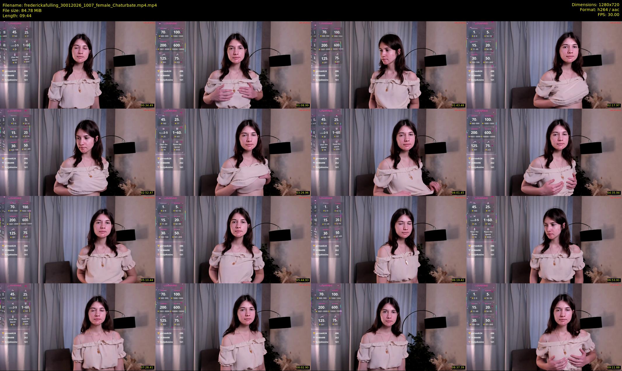 frederickafulling — 10 minute Chaturbate female cam show recording, 720p, Jan 30, 2026