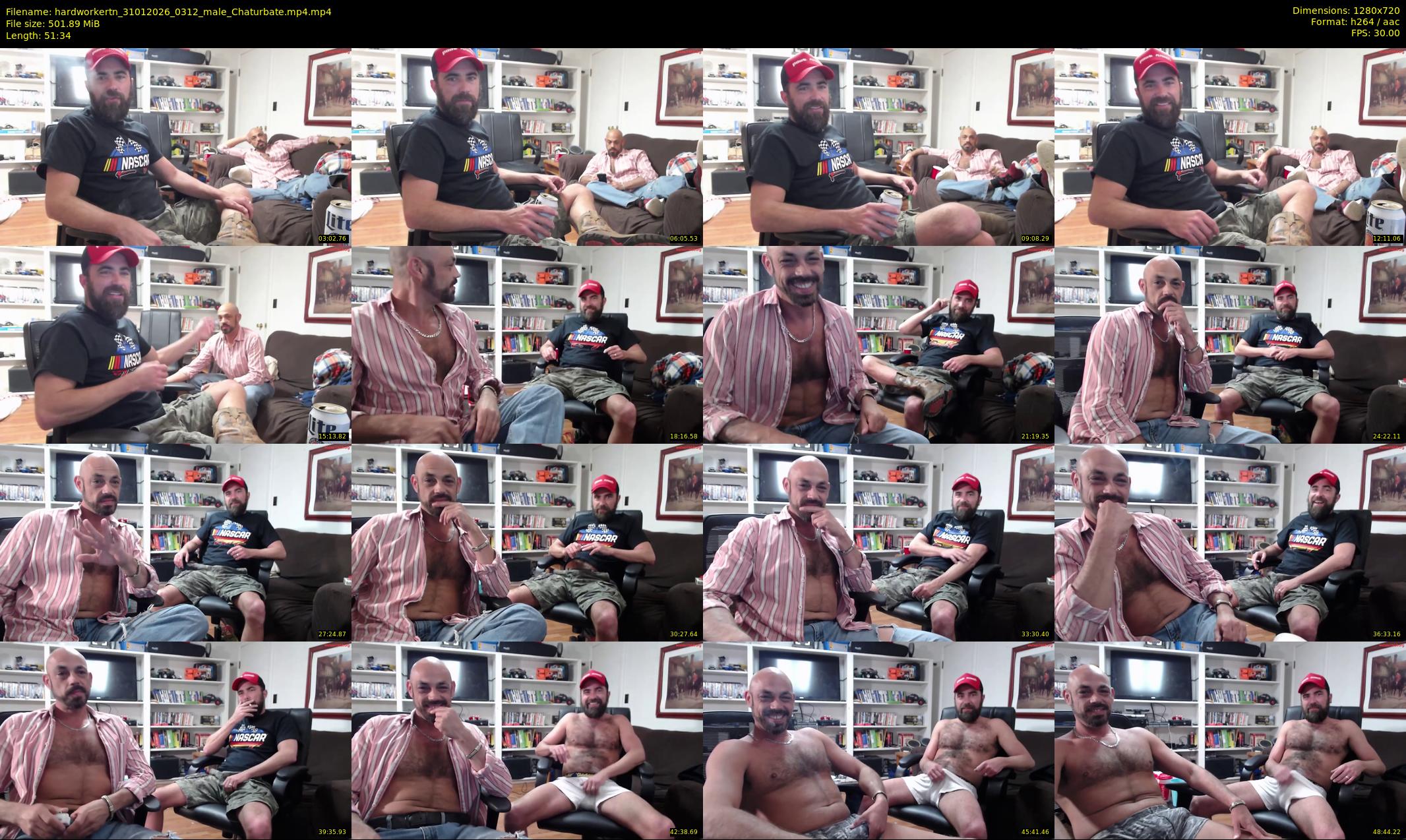 hardworkertn — 52 minute Chaturbate male cam show recording, 720p, Jan 31, 2026