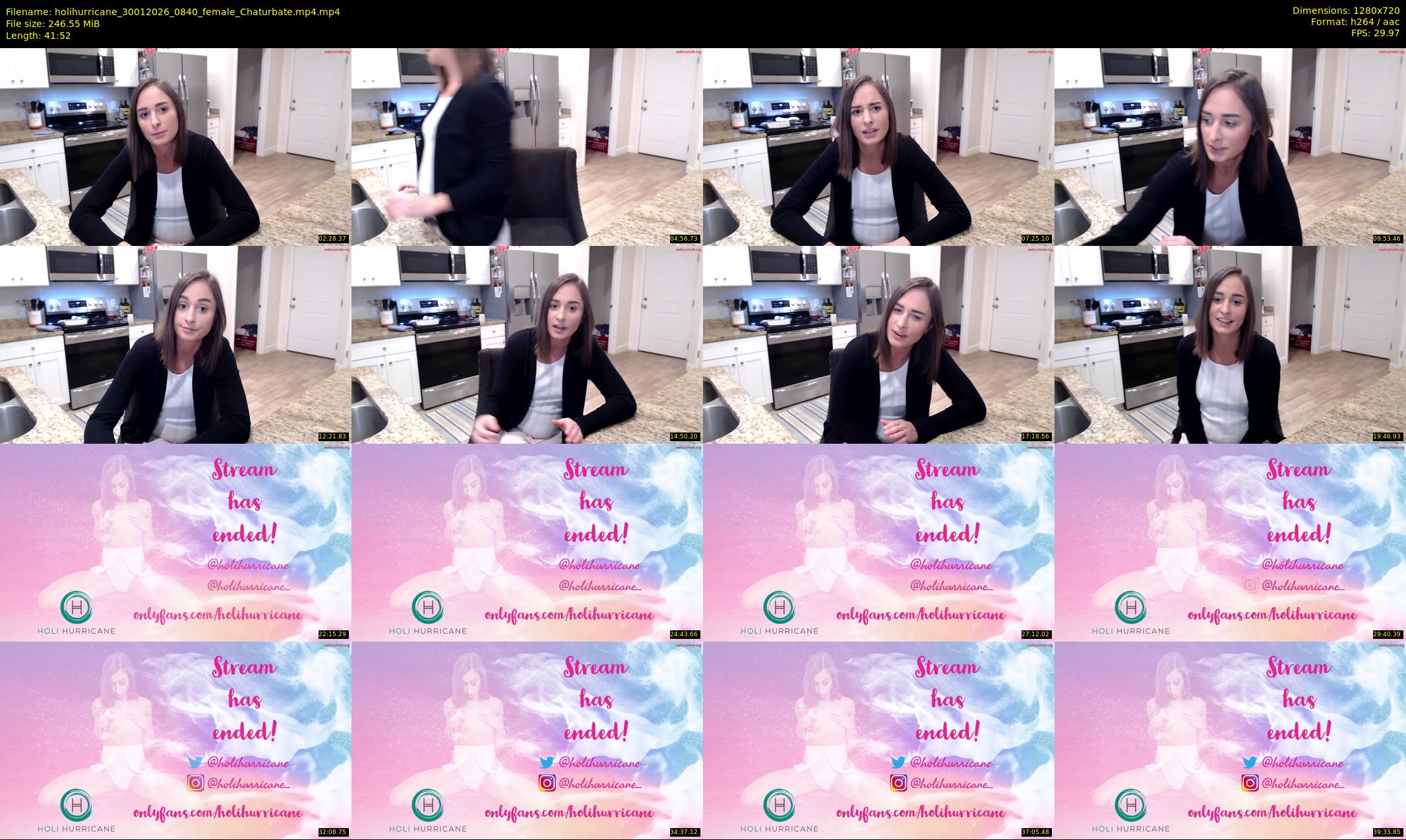 holihurricane — 42 minute Chaturbate female cam show recording, 720p, Jan 30, 2026