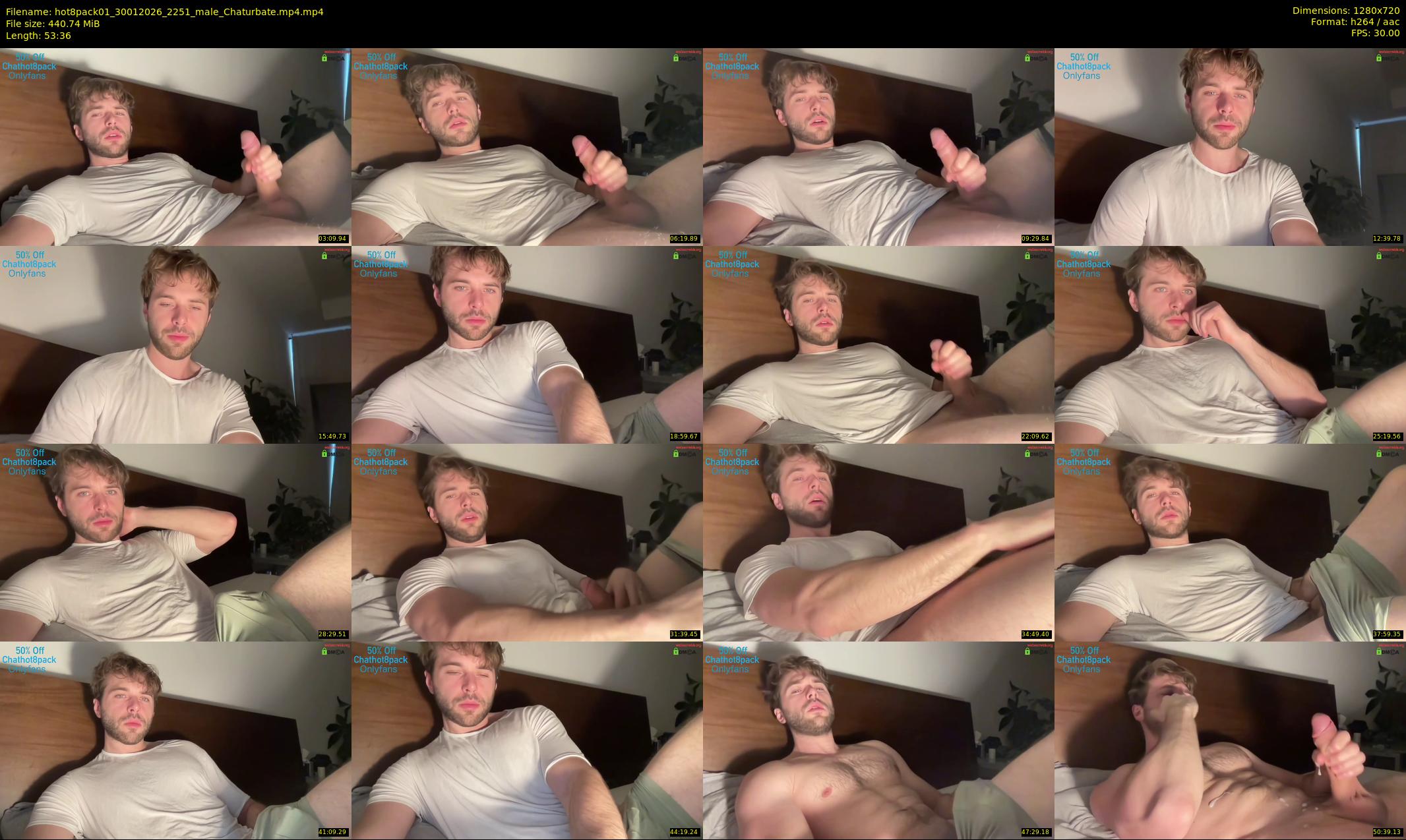 hot8pack01 — 54 minute Chaturbate male cam show recording, 720p, Jan 30, 2026
